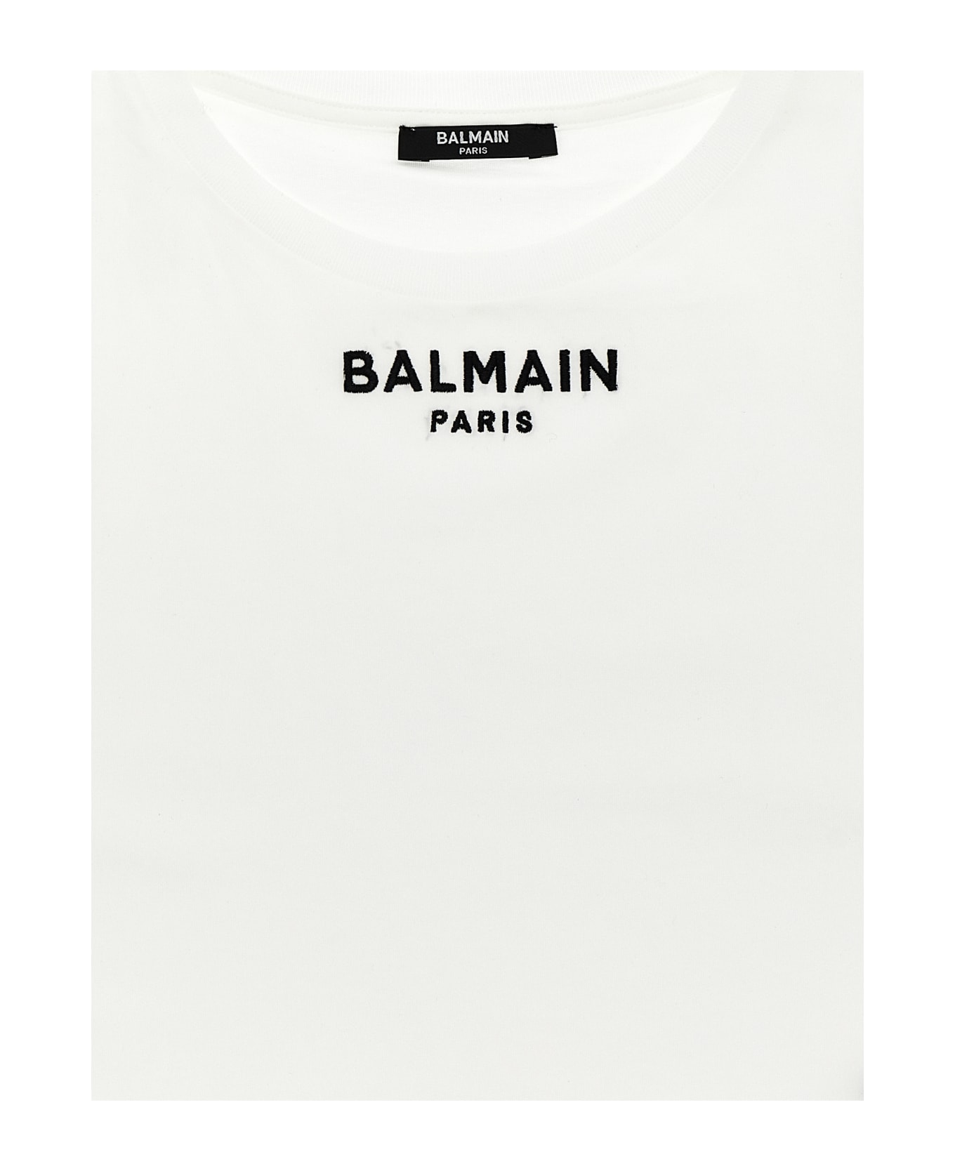 Balmain Logo Embroidery T-shirt - Bianco Tシャツ＆ポロシャツ