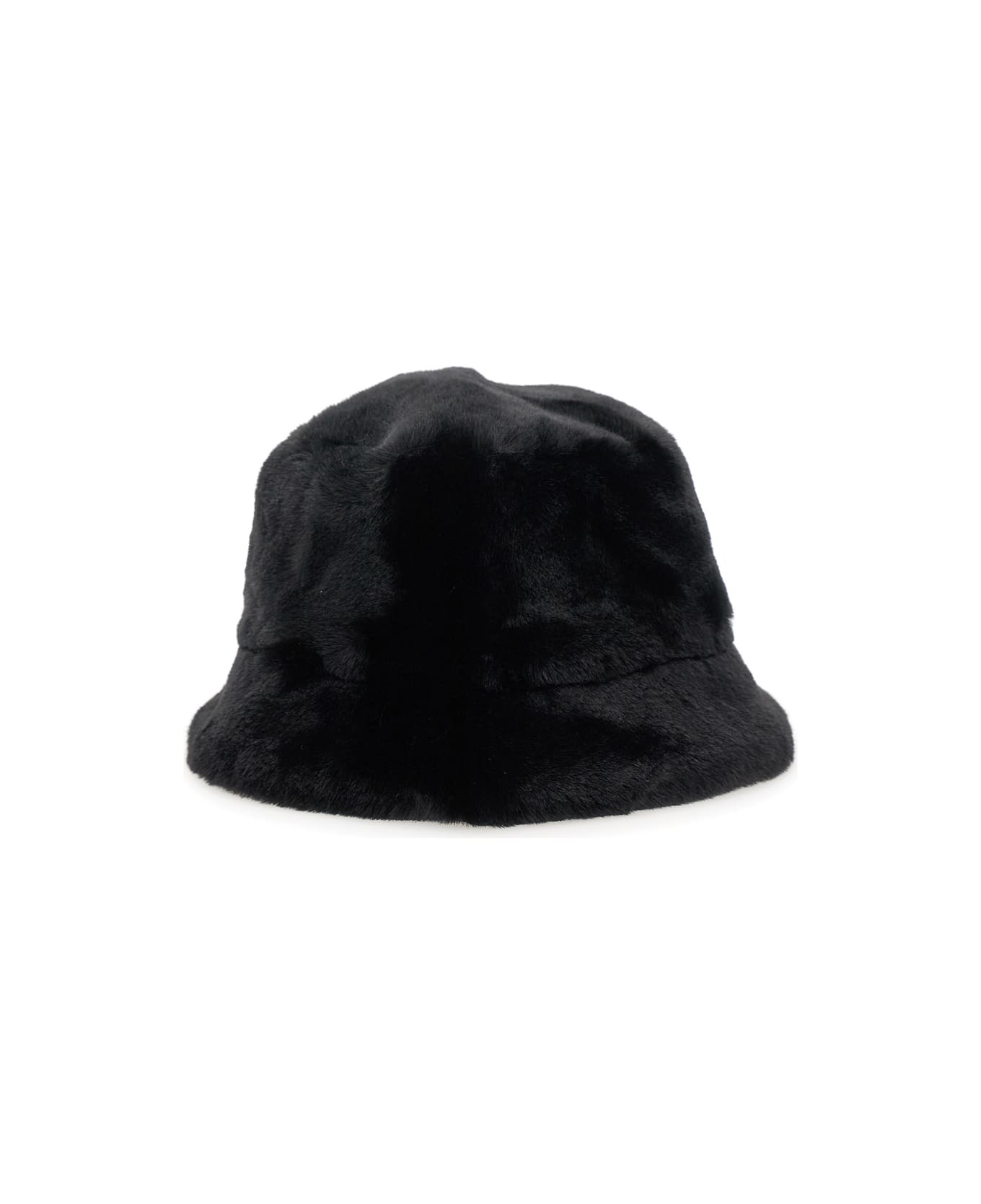 Apparis 
amara
 Black Bucket Hat In Eco Fur Woman - Black