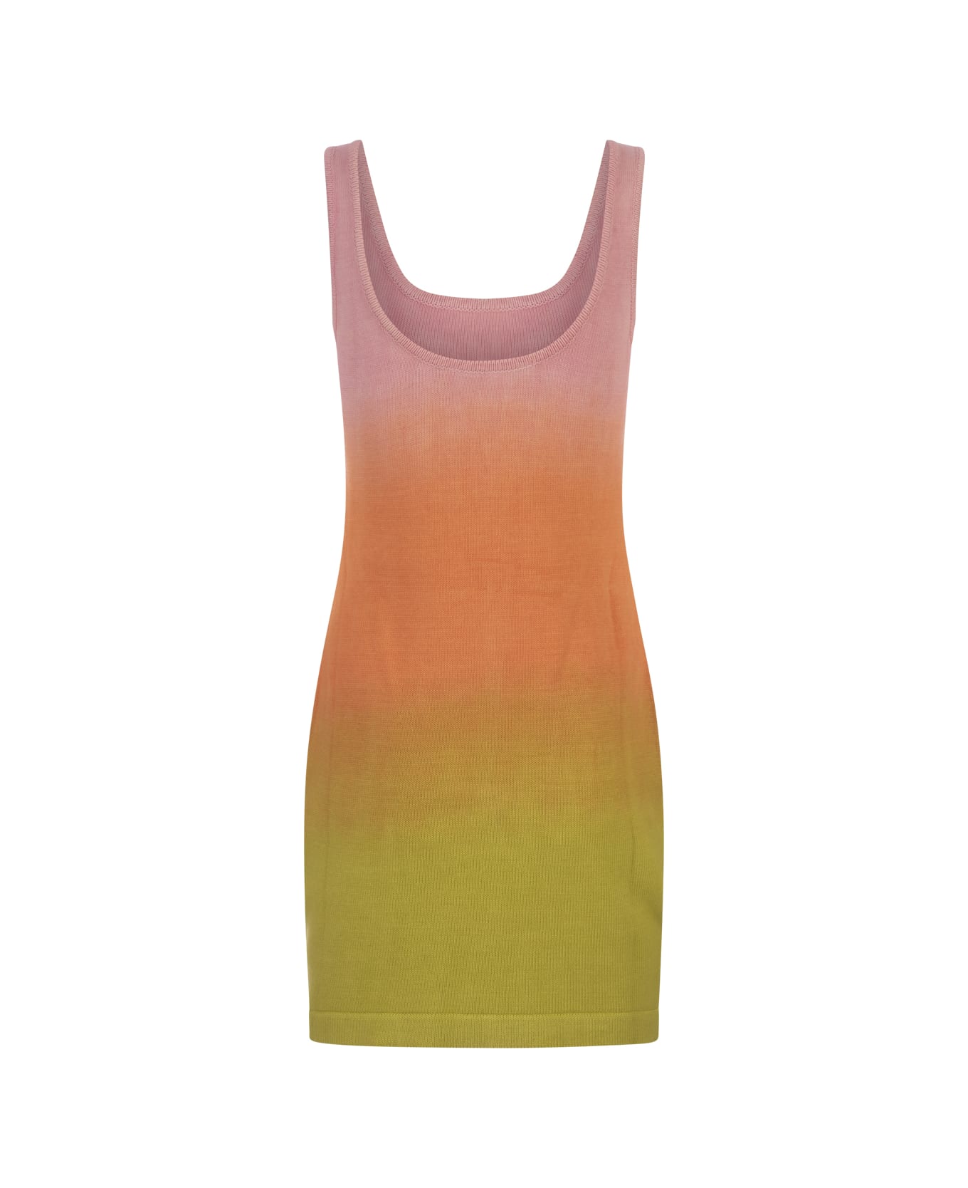 Barrow Multicoloured Knitted Short Dress With Degradé Effect - Multicolour