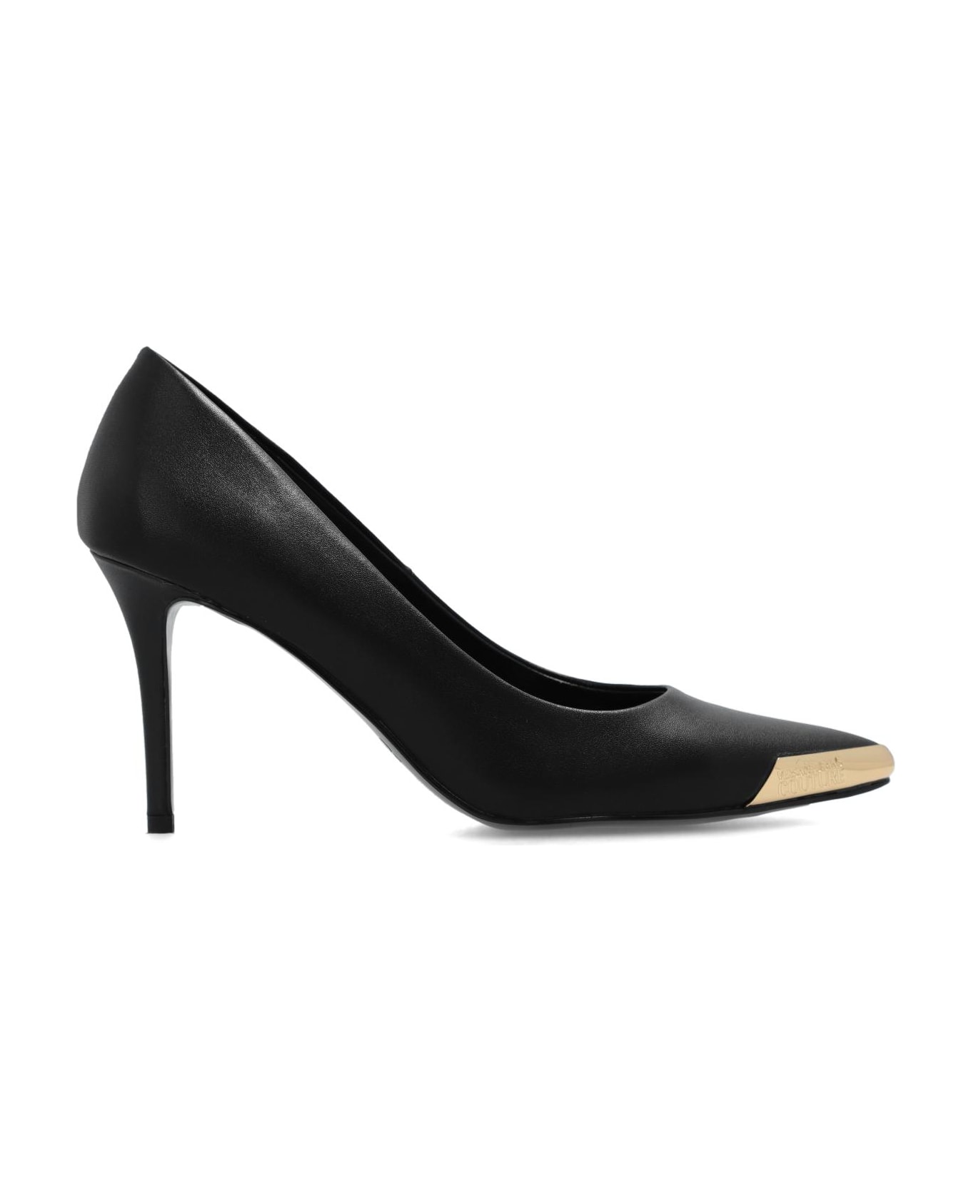 Versace Jeans Couture Leather Pumps - Black ハイヒール