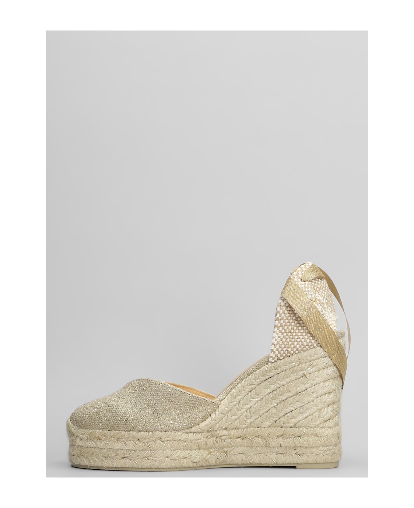 Castañer Chiara-8ed-032 Wedges In Gold Canvas - gold