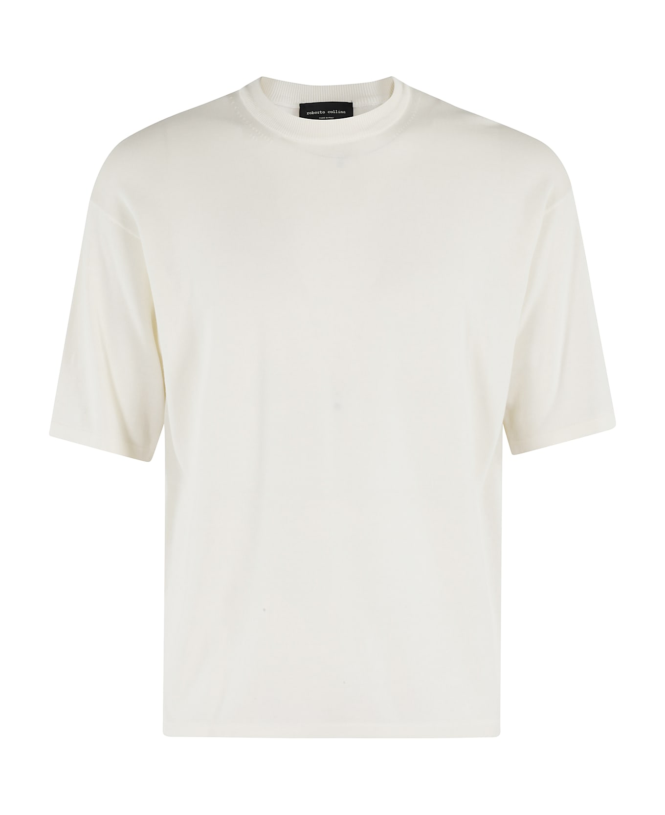 Roberto Collina Girocollo Mc Comfy Fit - Ecru