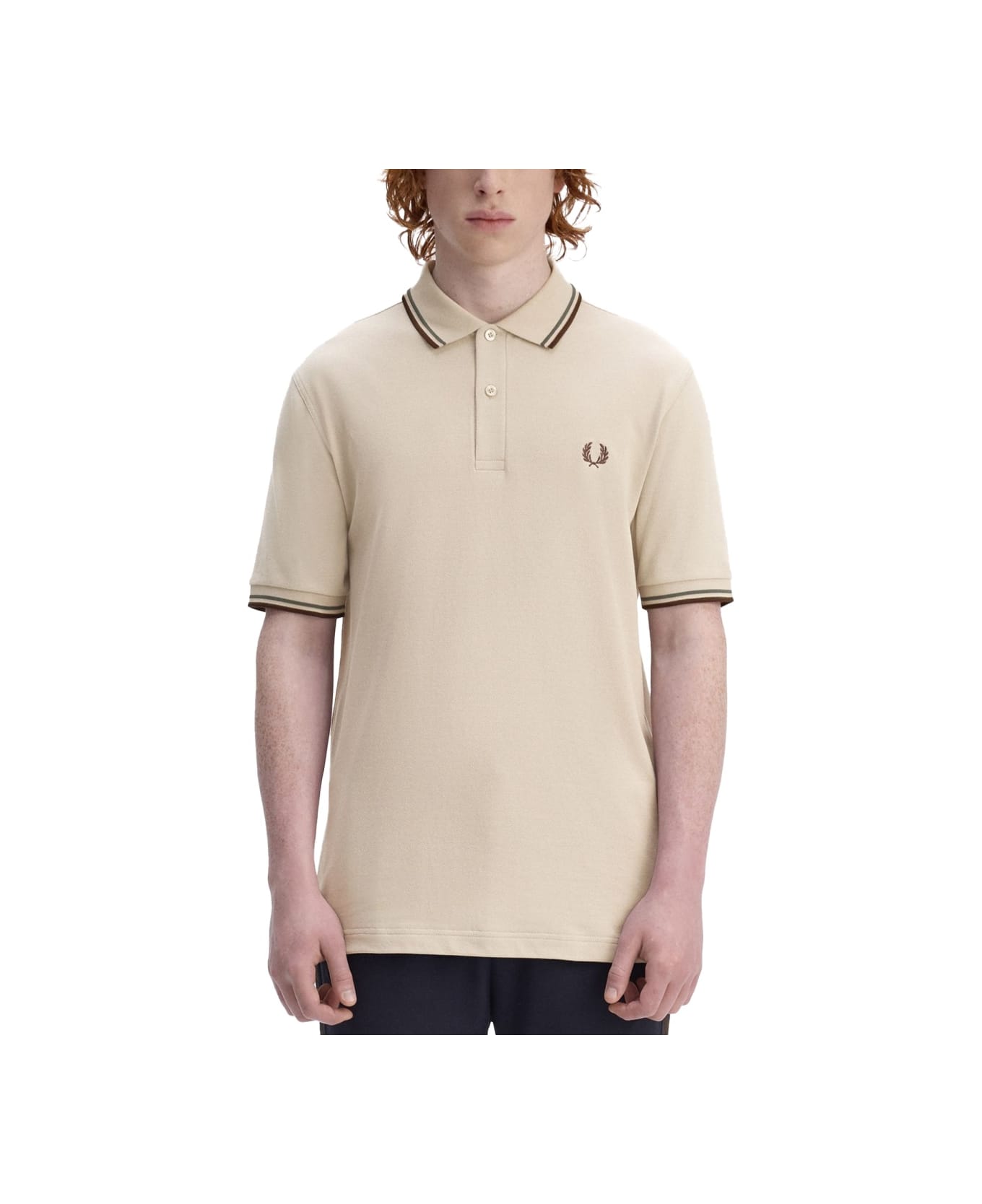 Fred Perry Polo With Logo - IVORY