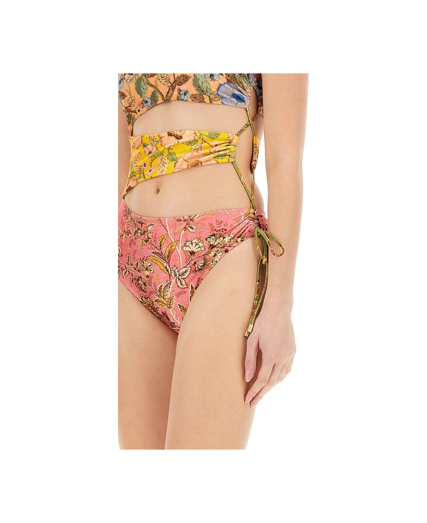 Zimmermann Floral Printed Cut-out One-piece Swimsuit - Multicolor 水着