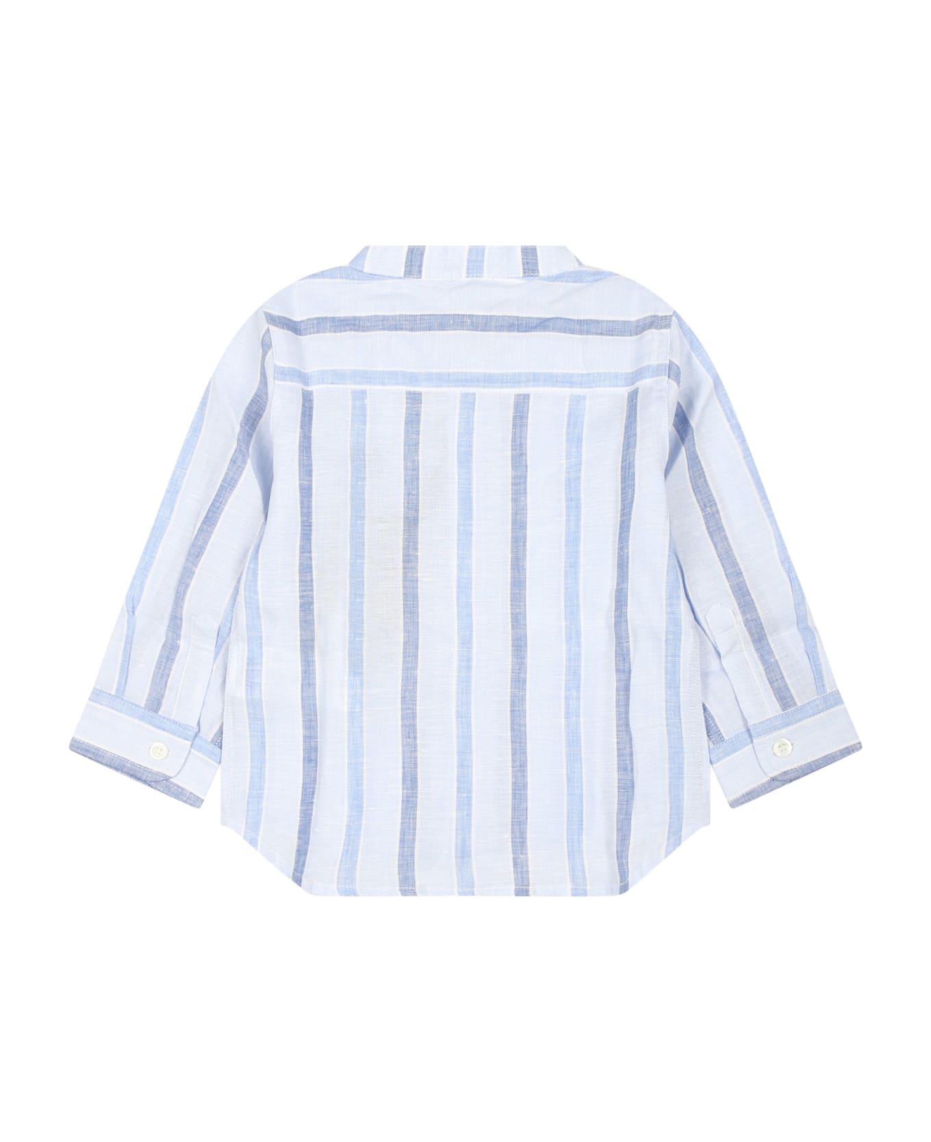 Etro Light Blue Shirt For Baby Boy With Logo - Light Blue シャツ
