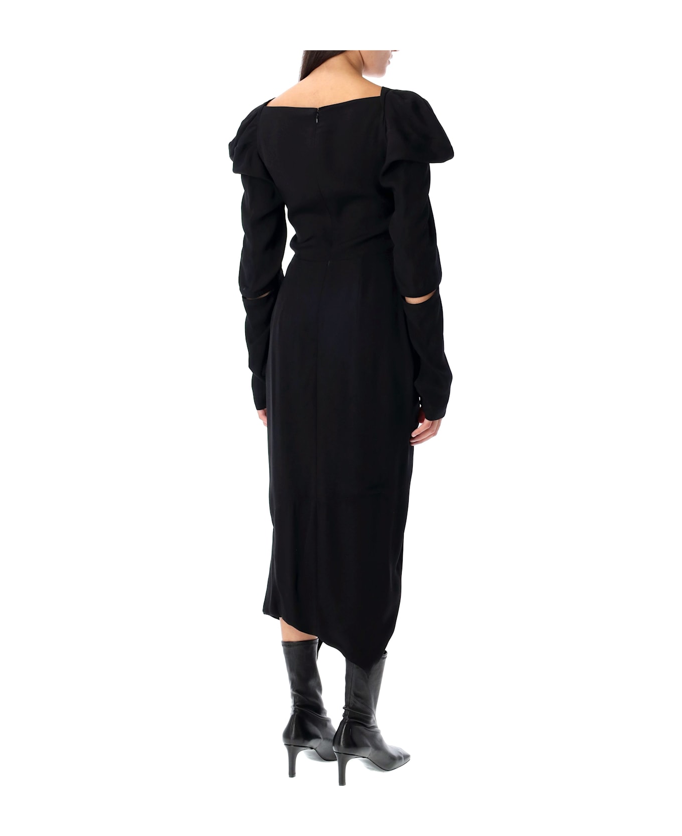 Vivienne Westwood Long Sleeves Panther Dress - BLACK