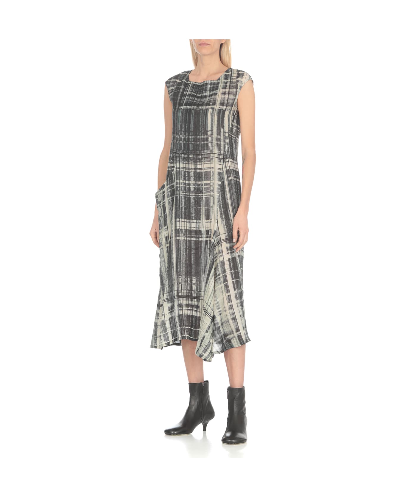 Y's Linen Dress - MultiColour