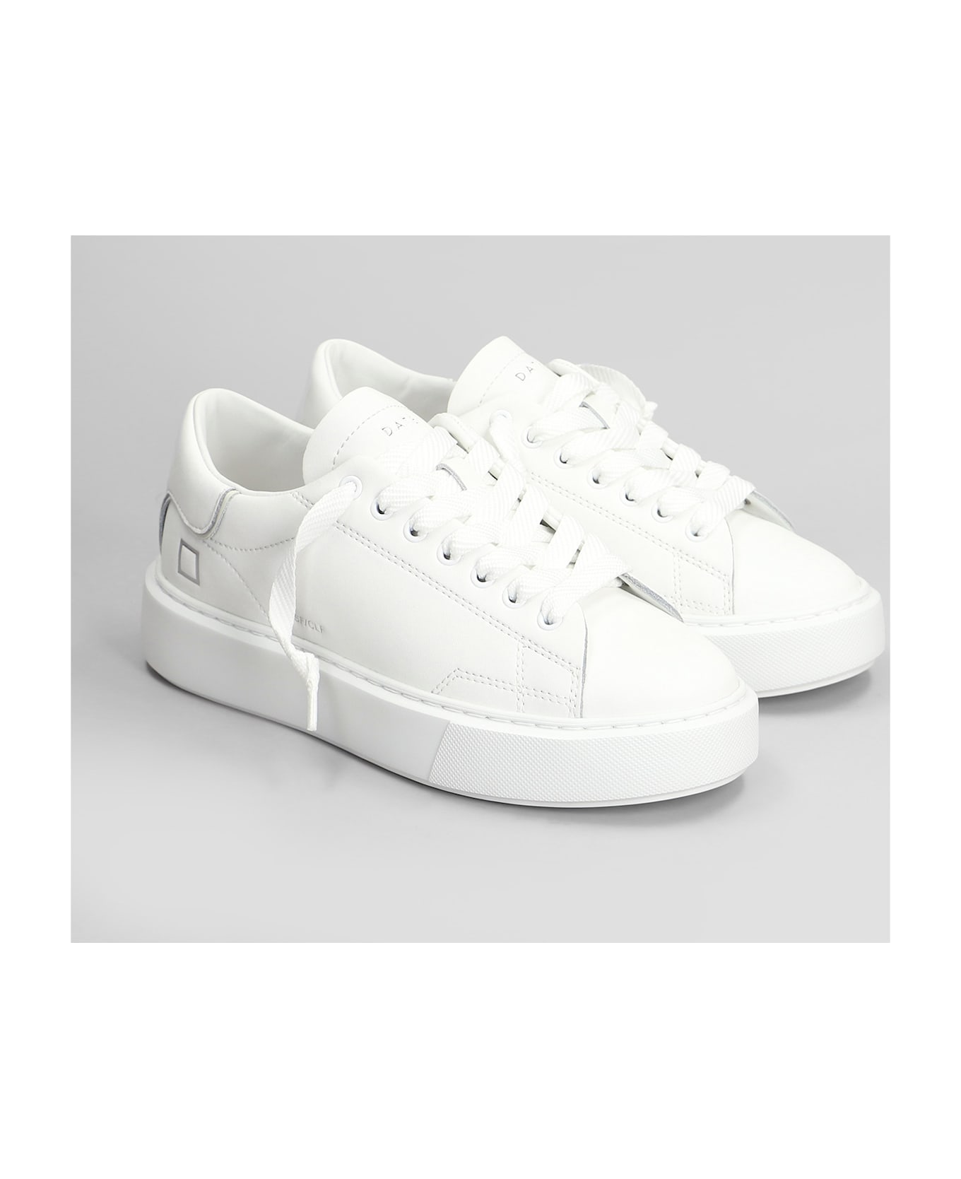 D.A.T.E. Sfera Sneakers In White Leather - White