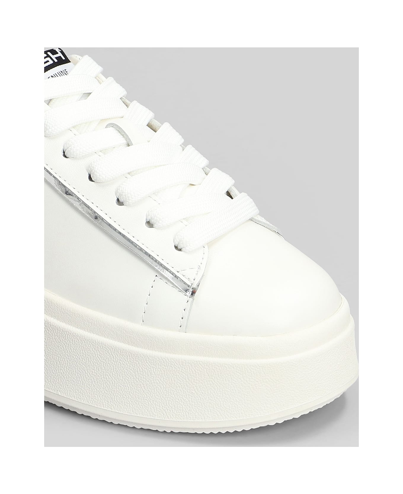 Ash Moby Bis Sneakers In White Leather - white