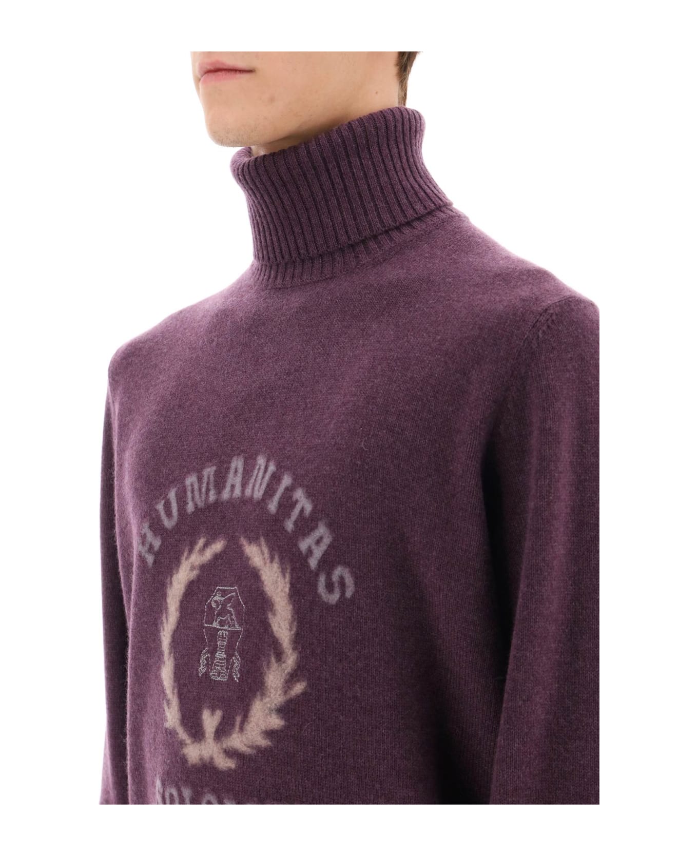 Brunello Cucinelli Cashmere Turtleneck With Punch Needle Embroidery - Susina