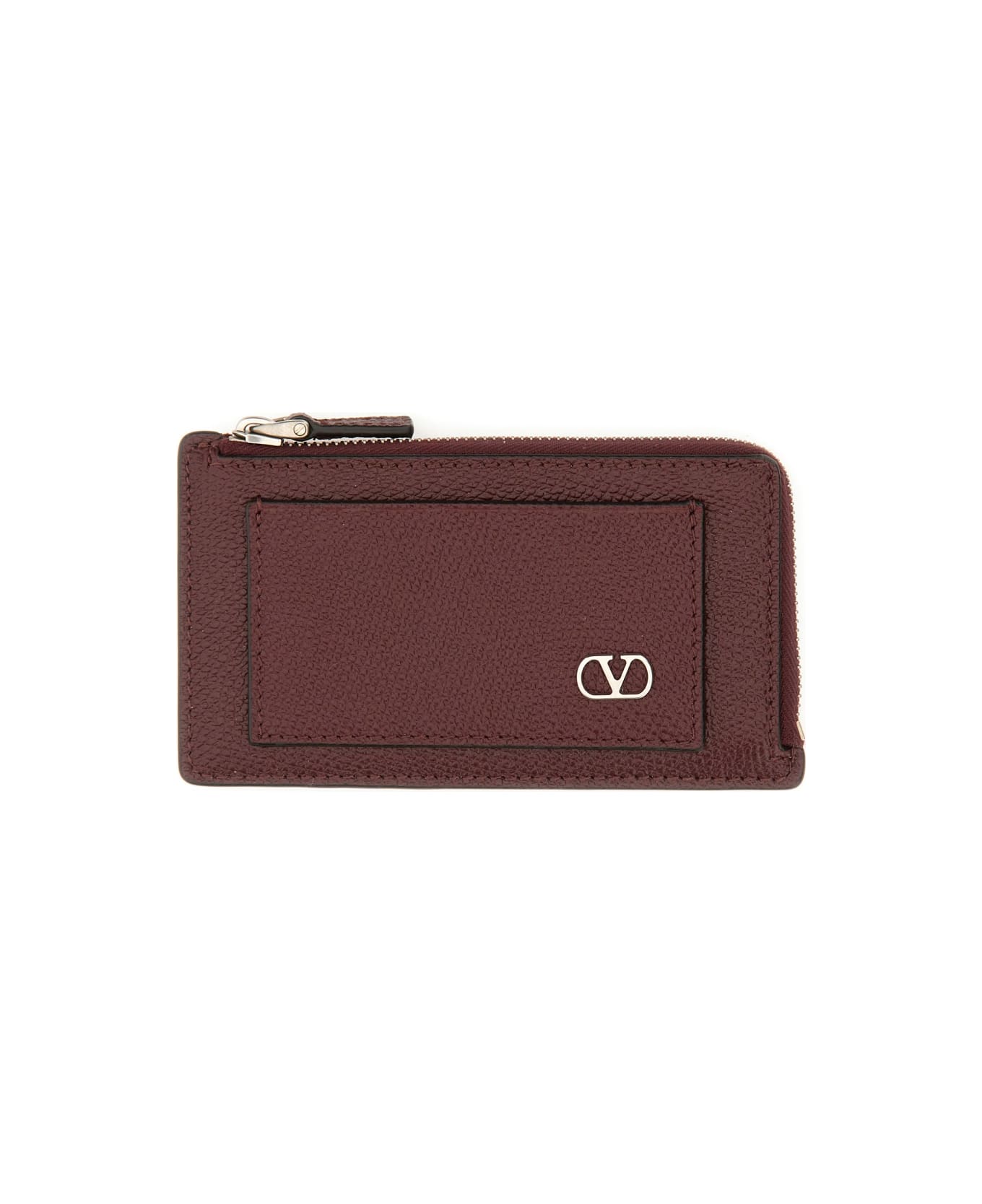 Valentino Garavani "vlogo Signature" Coin Purse - BORDEAUX