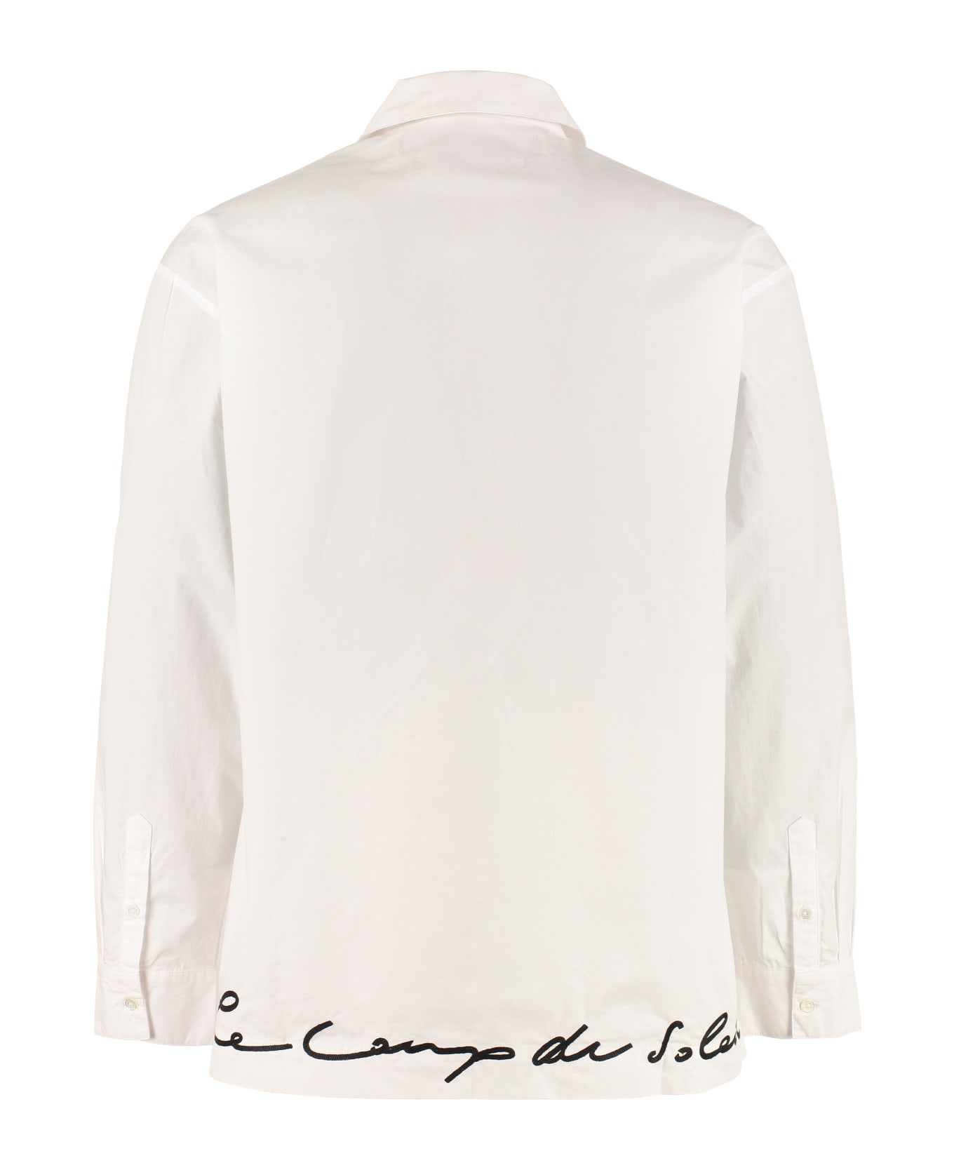 Jacquemus Coup De Soleil Long Sleeves Stretch Cotton Shirt - White