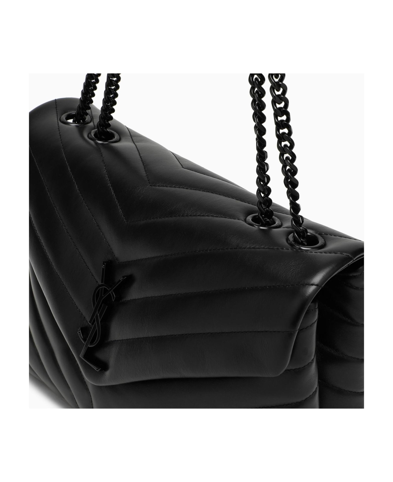 Saint Laurent Black Medium Loulou Bag - BLACK ショルダーバッグ