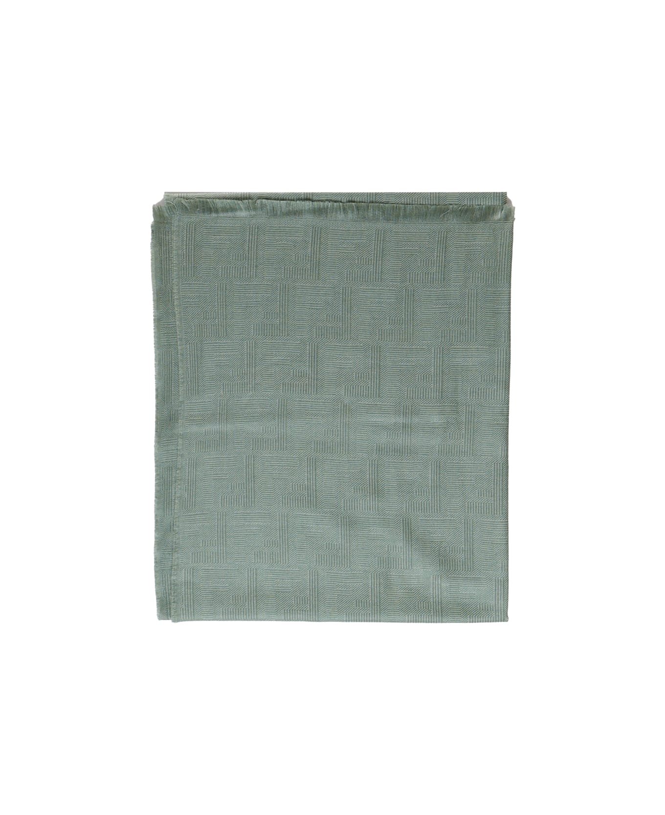 Fendi Wool And Silk Scarf - Green
