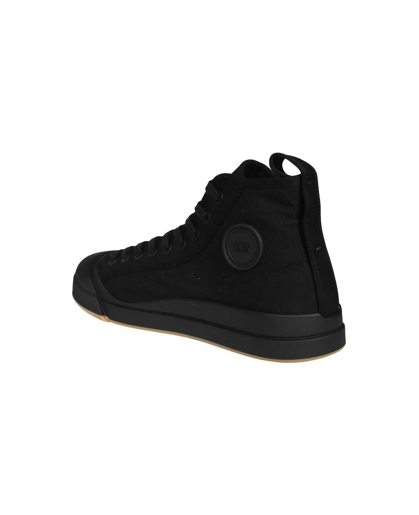 Bottega Veneta High-top Fabric Sneakers - black
