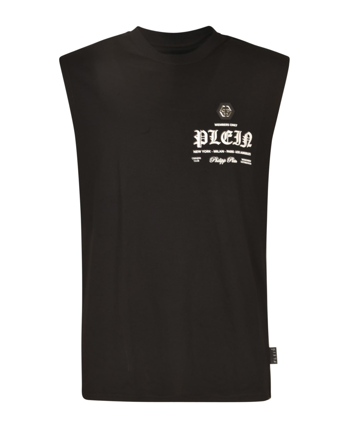 Philipp Plein Round Neck T-shirt - Black タンクトップ
