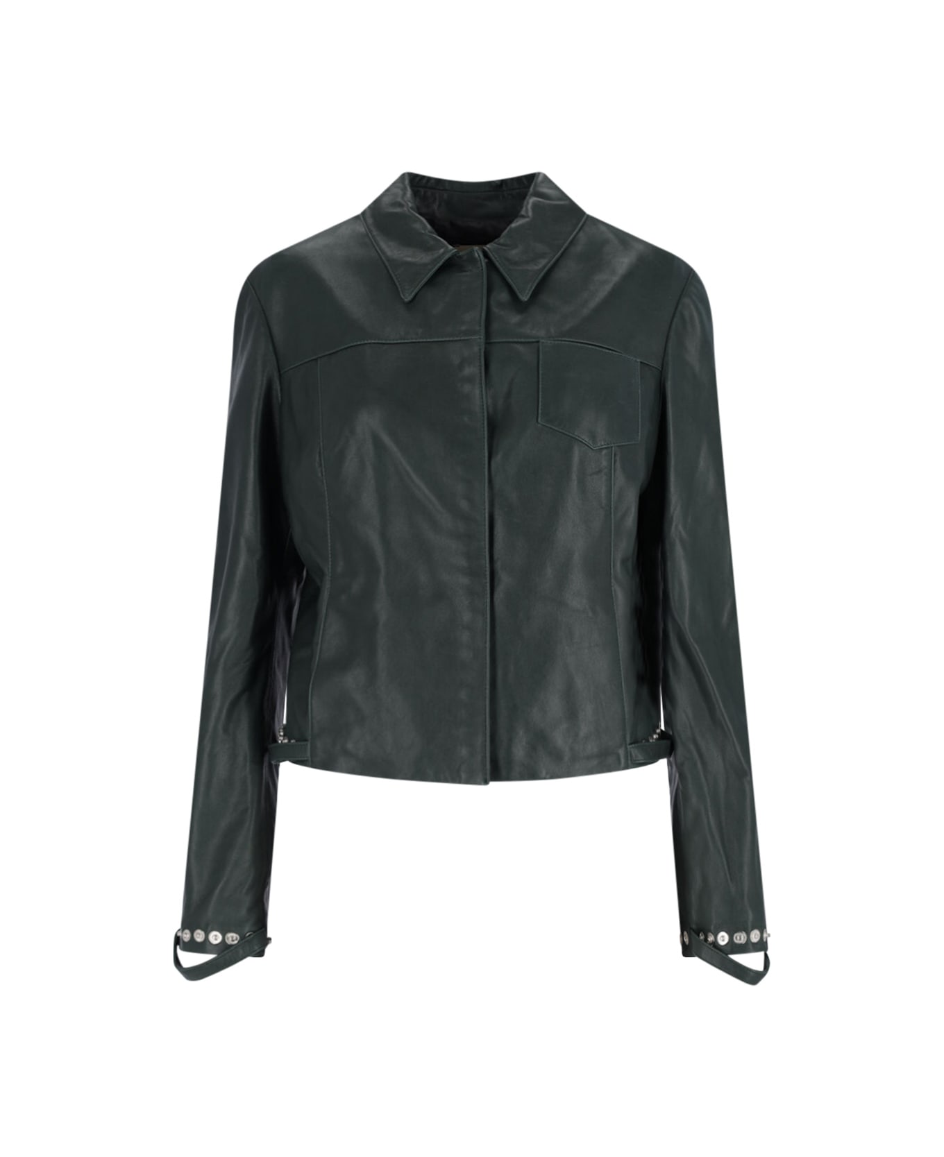 Paloma Wool 
octavia
 Lamb Leather Jacket - Green