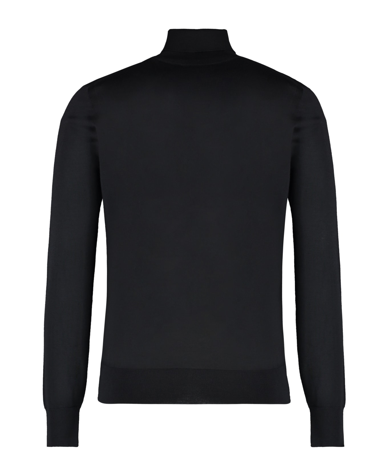 Versace Wool Blend Turtleneck Sweater - black