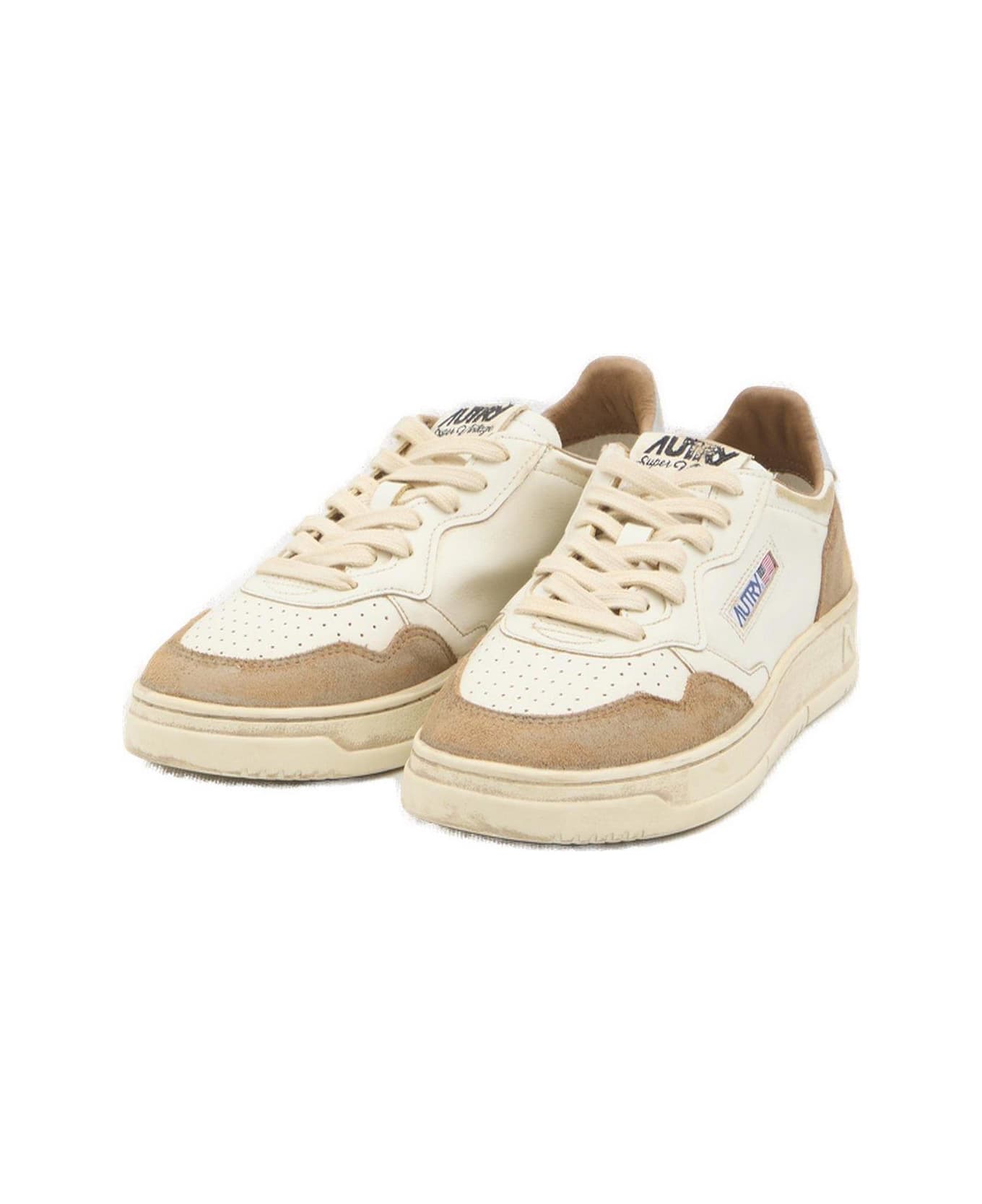 Autry Medalist Super Vintage Low-top Sneakers - Leat/suede cogn/micr
