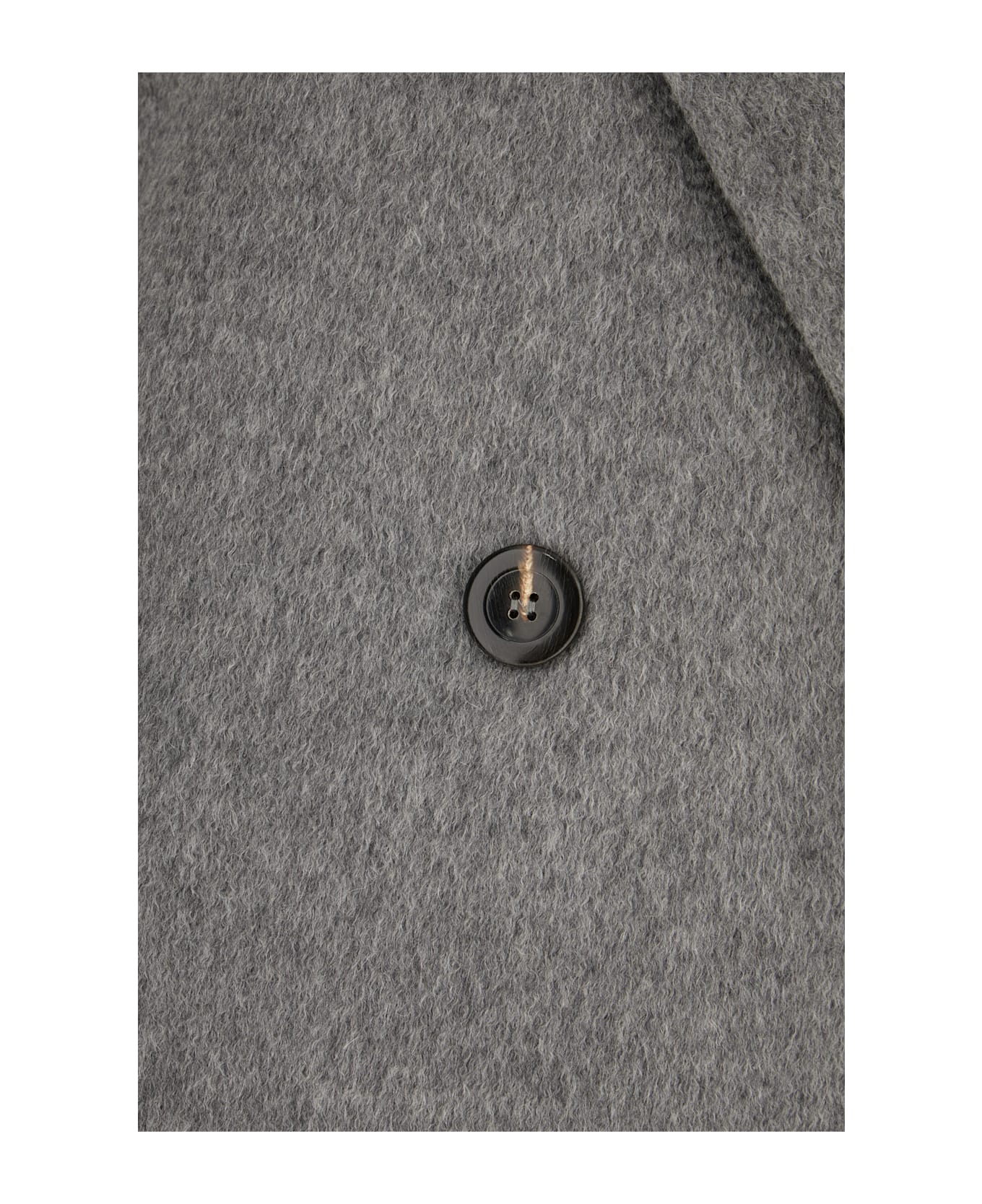 Max Mara Studio Grey Cashmere Blend Coat - Grigio