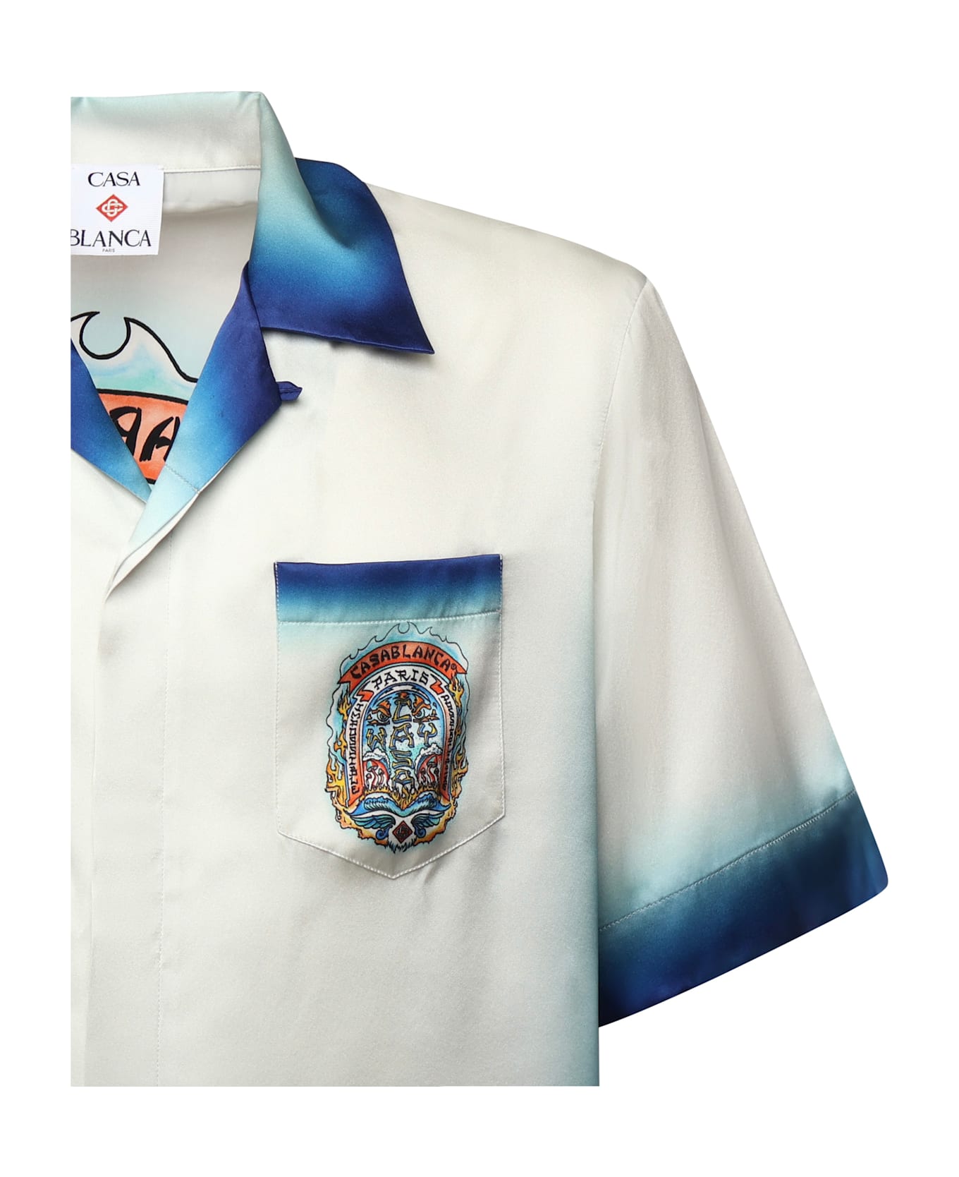 Casablanca "casa Way Skate" Silk Shirt - White