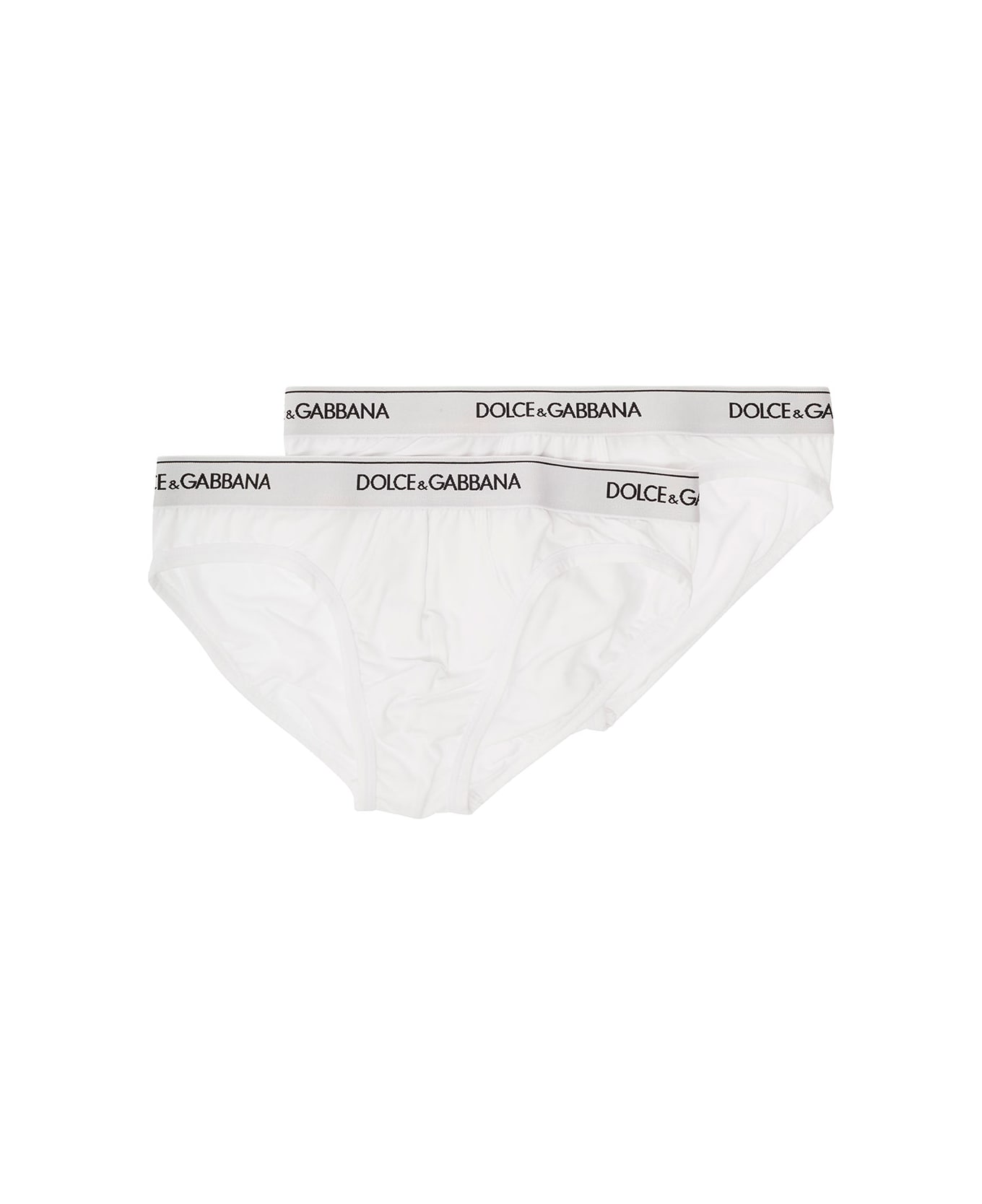 Dolce & Gabbana Two-pack Of Logo Briefs - White ショーツ