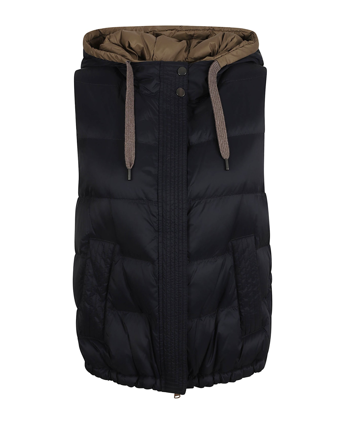 Brunello Cucinelli Sleeveless Padded Down Jacket - Dark Blue