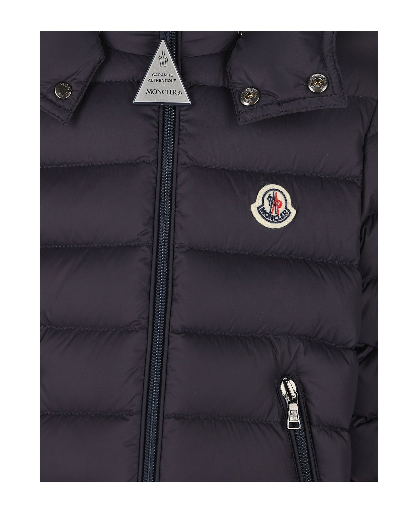 Moncler Logo Patch Hooded Jacket - Nero