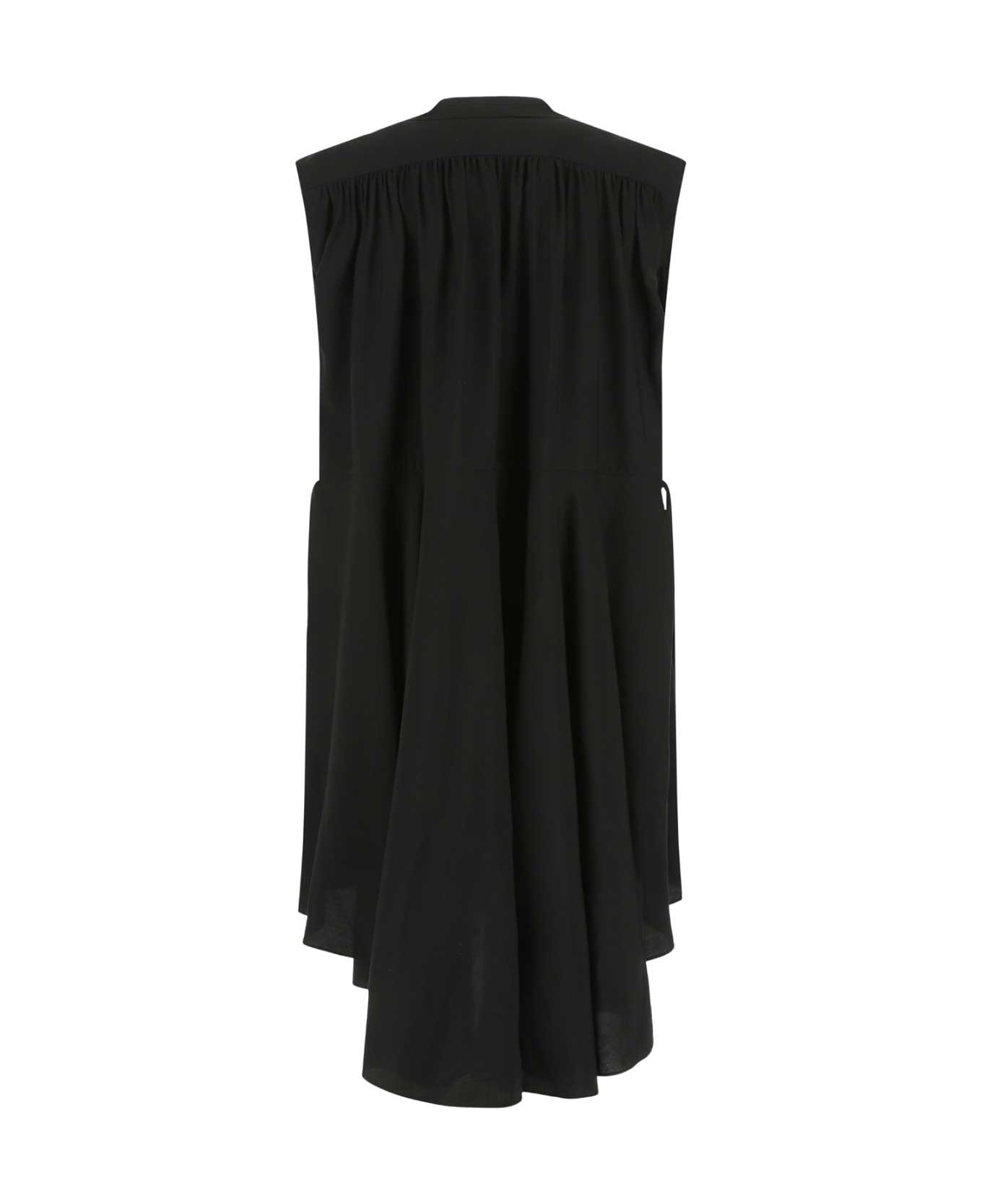 Quira Black Viscose Blend Oversize Dress - Q0009 ワンピース＆ドレス