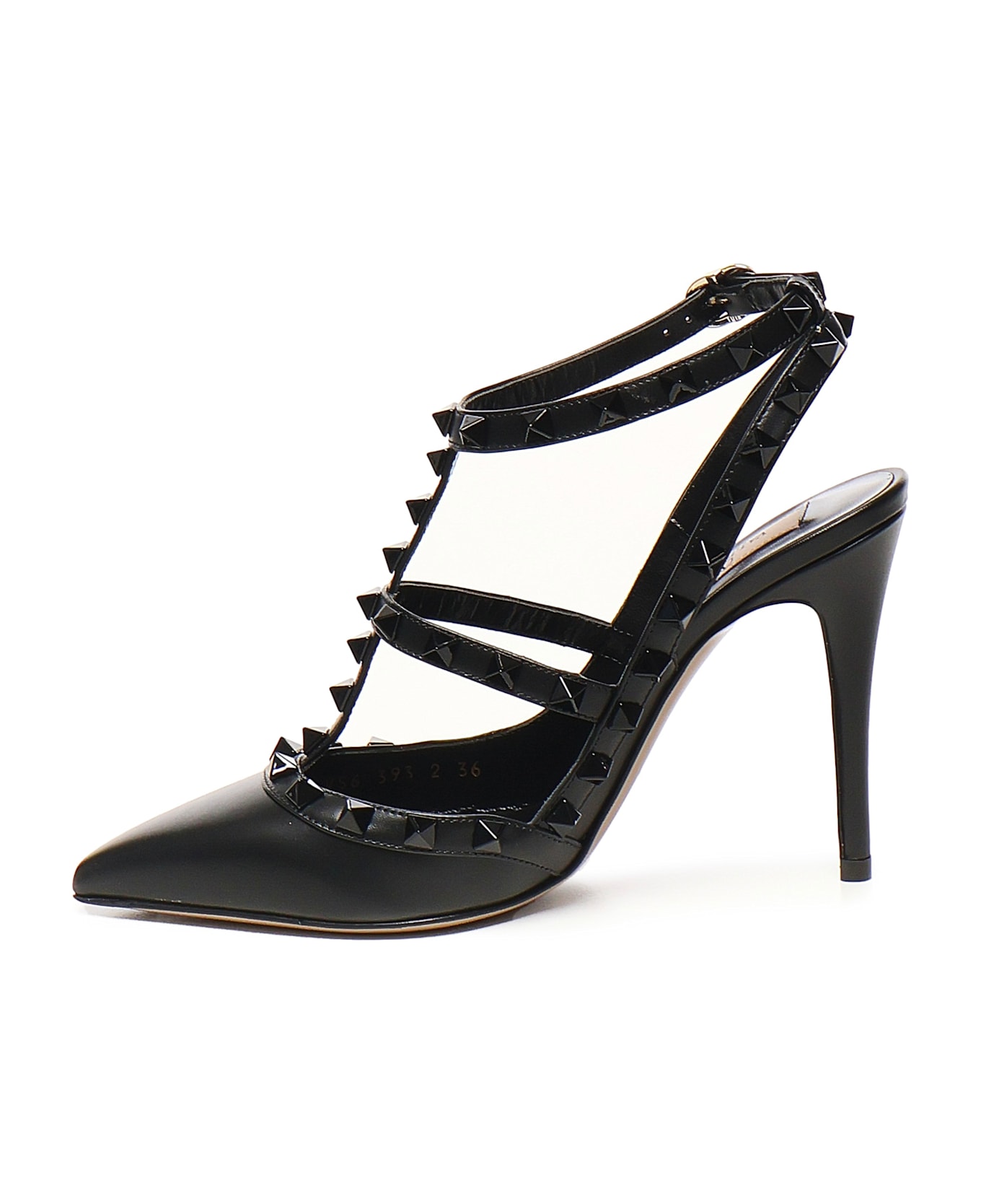 Valentino Garavani Rockstud Pumps With Straps - Black