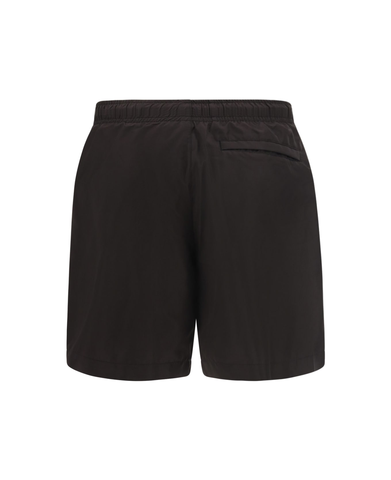 Givenchy Black Polyester Swimming Shorts - Black/white ショートパンツ