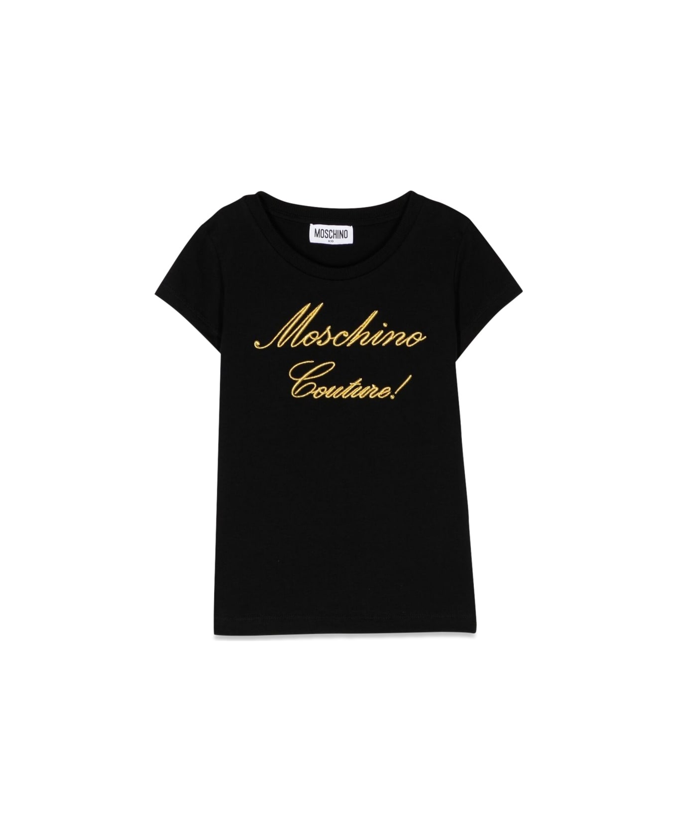 Moschino Short Sleeve Logo T-shirt - BLACK
