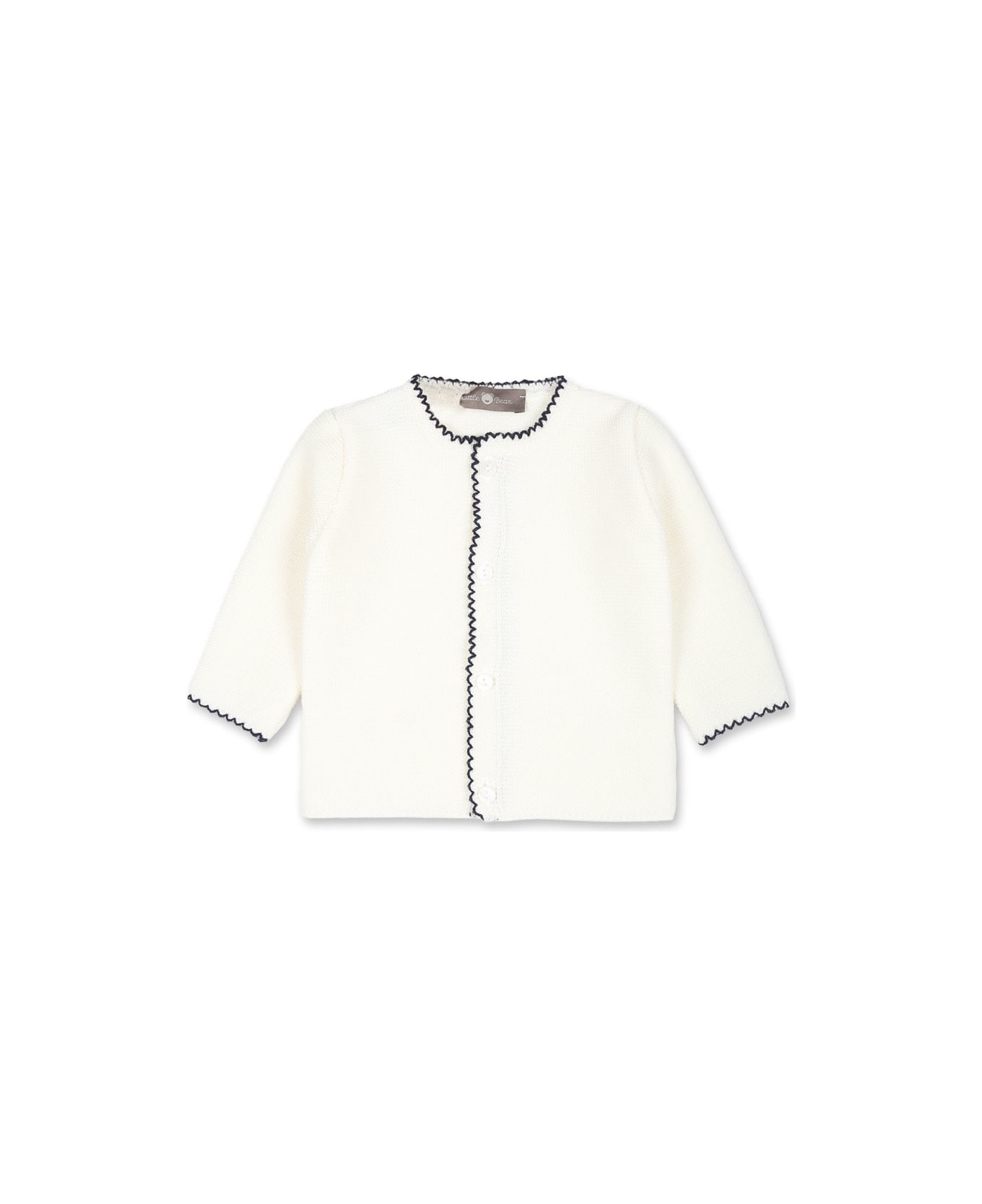 Little Bear White Cardigan For Babykids - White