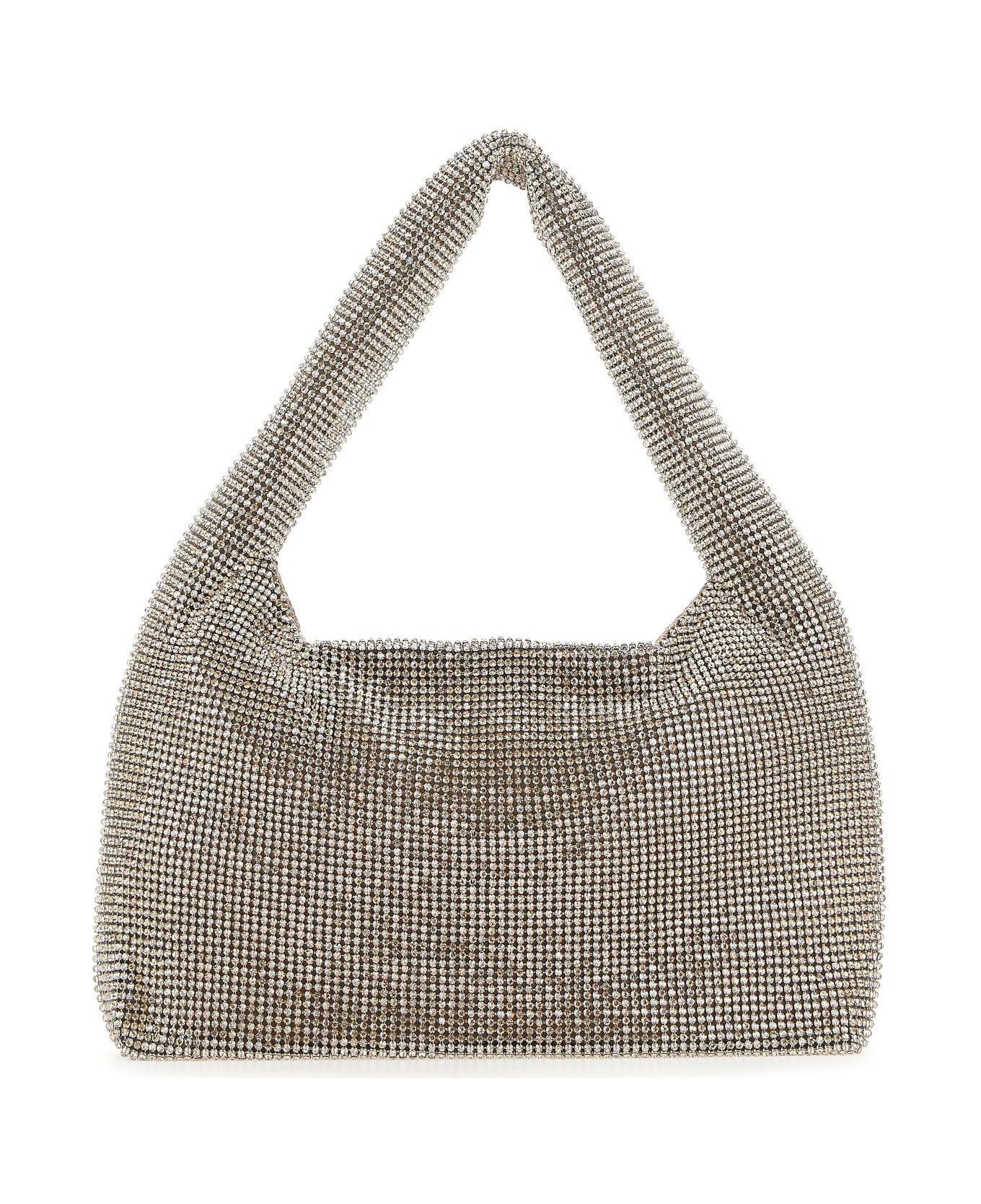 Kara Gold Rhinestones Mini Handbag - NEUTRALS