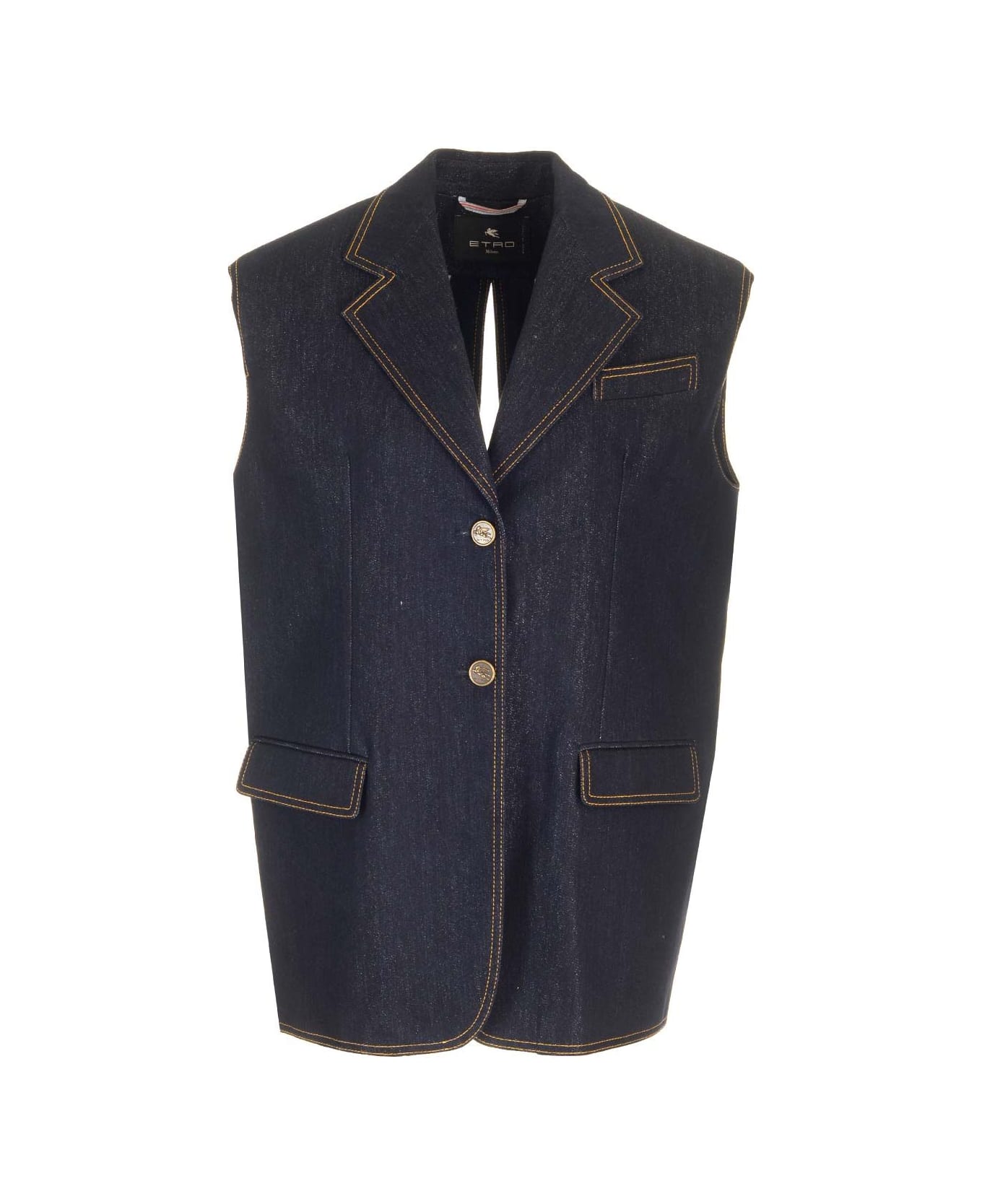 Etro Denim Waistcoat - Blue