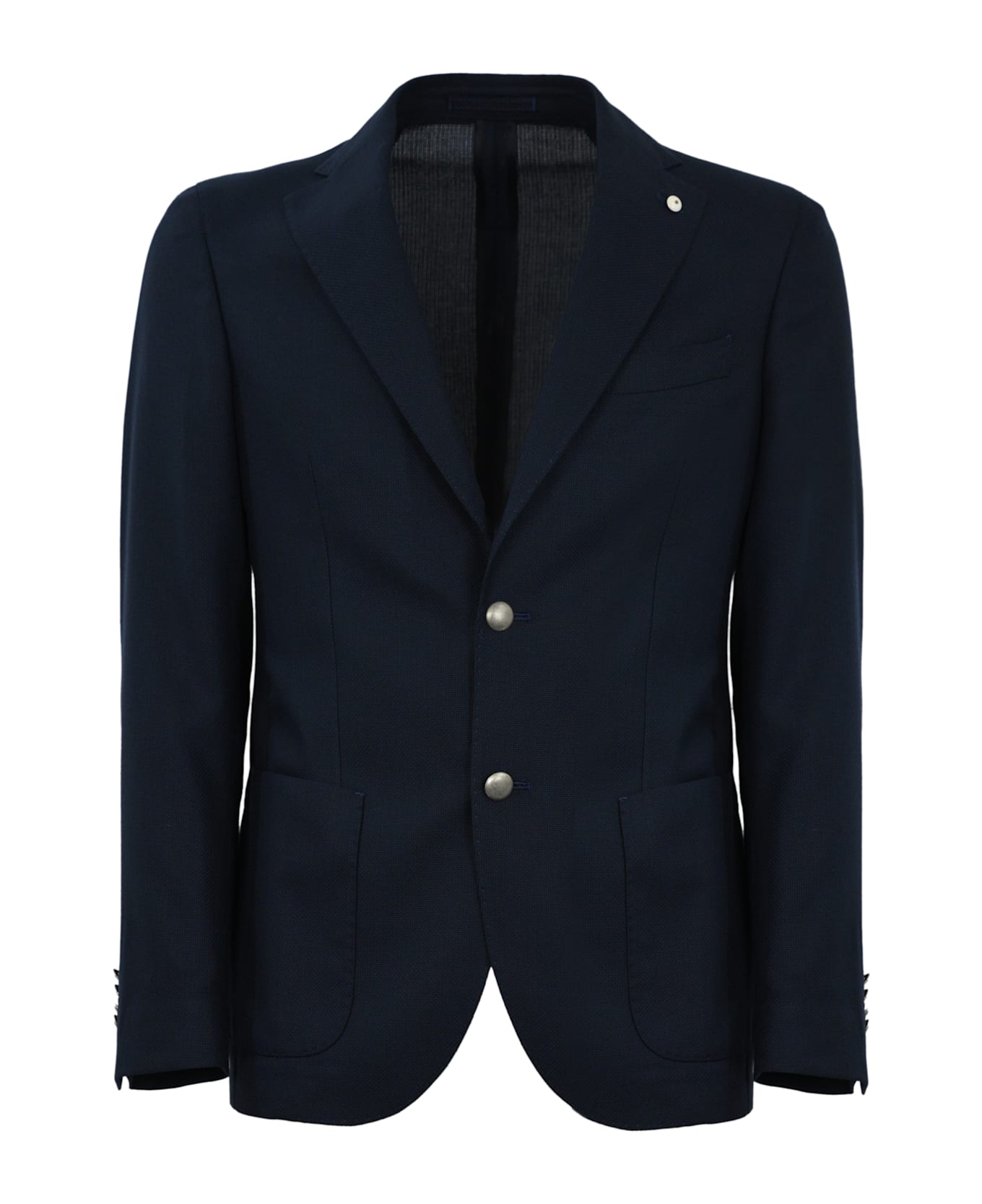 L.B.M. 1911 Single-breasted Cotton And Wool Jacket - Blu