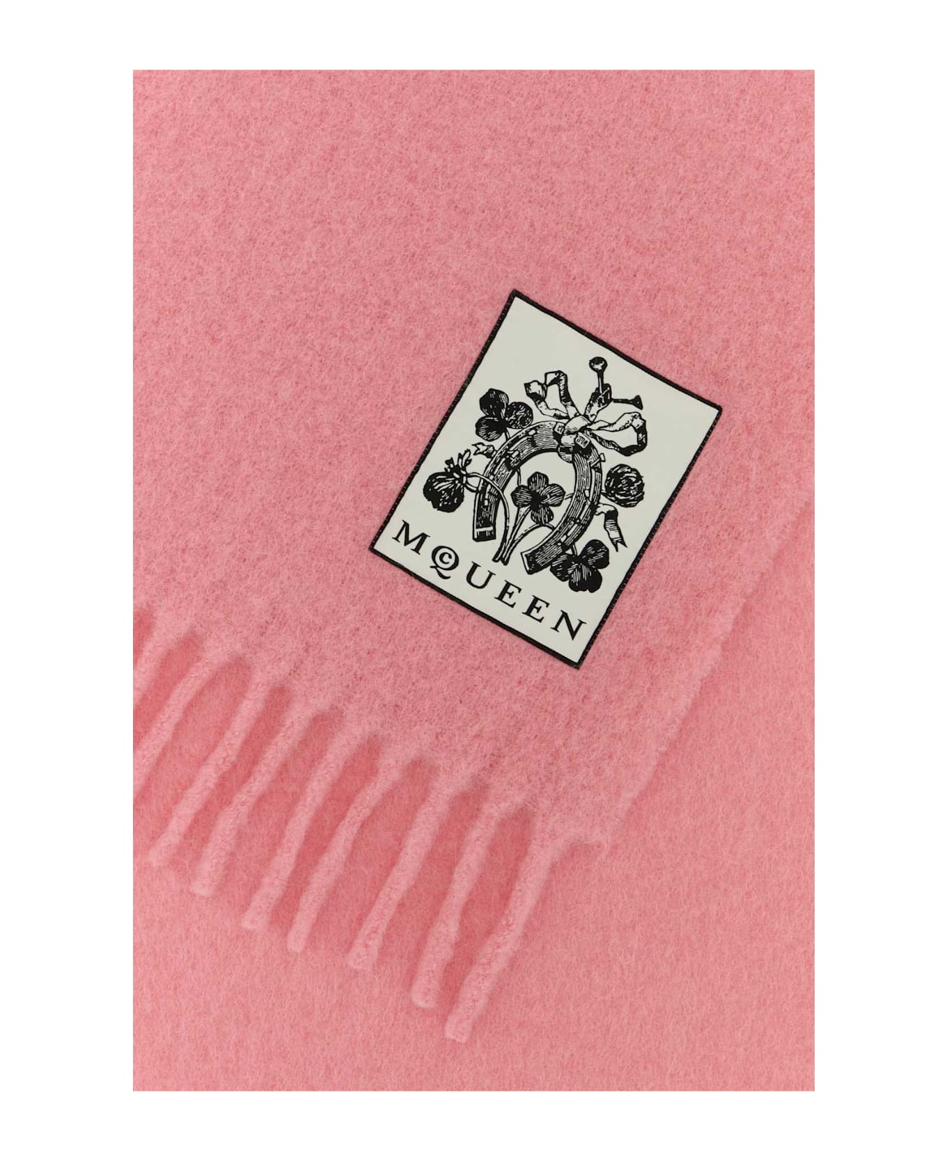 Alexander McQueen Pink Alpaca Blend Scarf - COCKTAILPINK