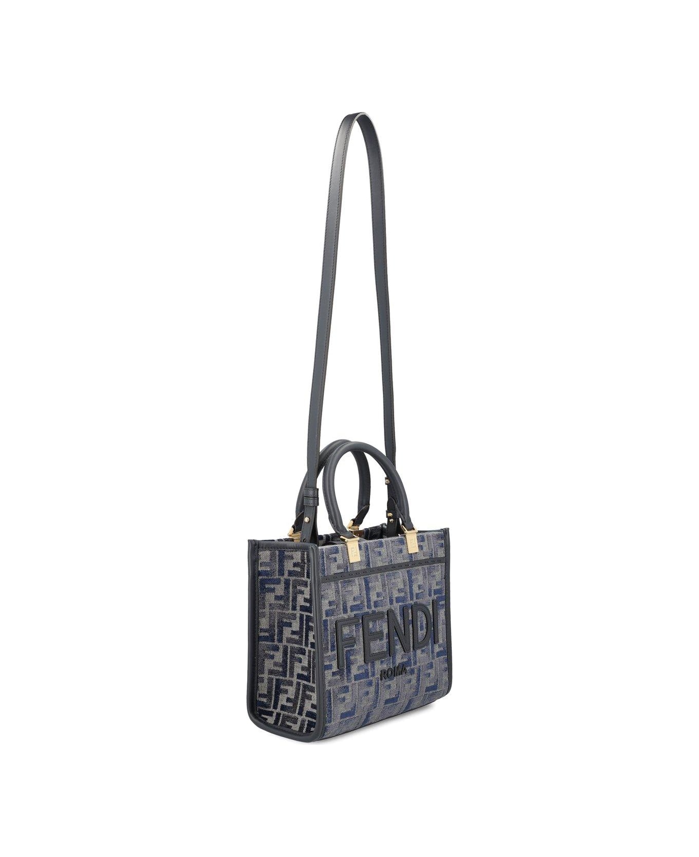 Fendi Sunshine Small Shopper Bag - Bl+grigio+bl Nott+os