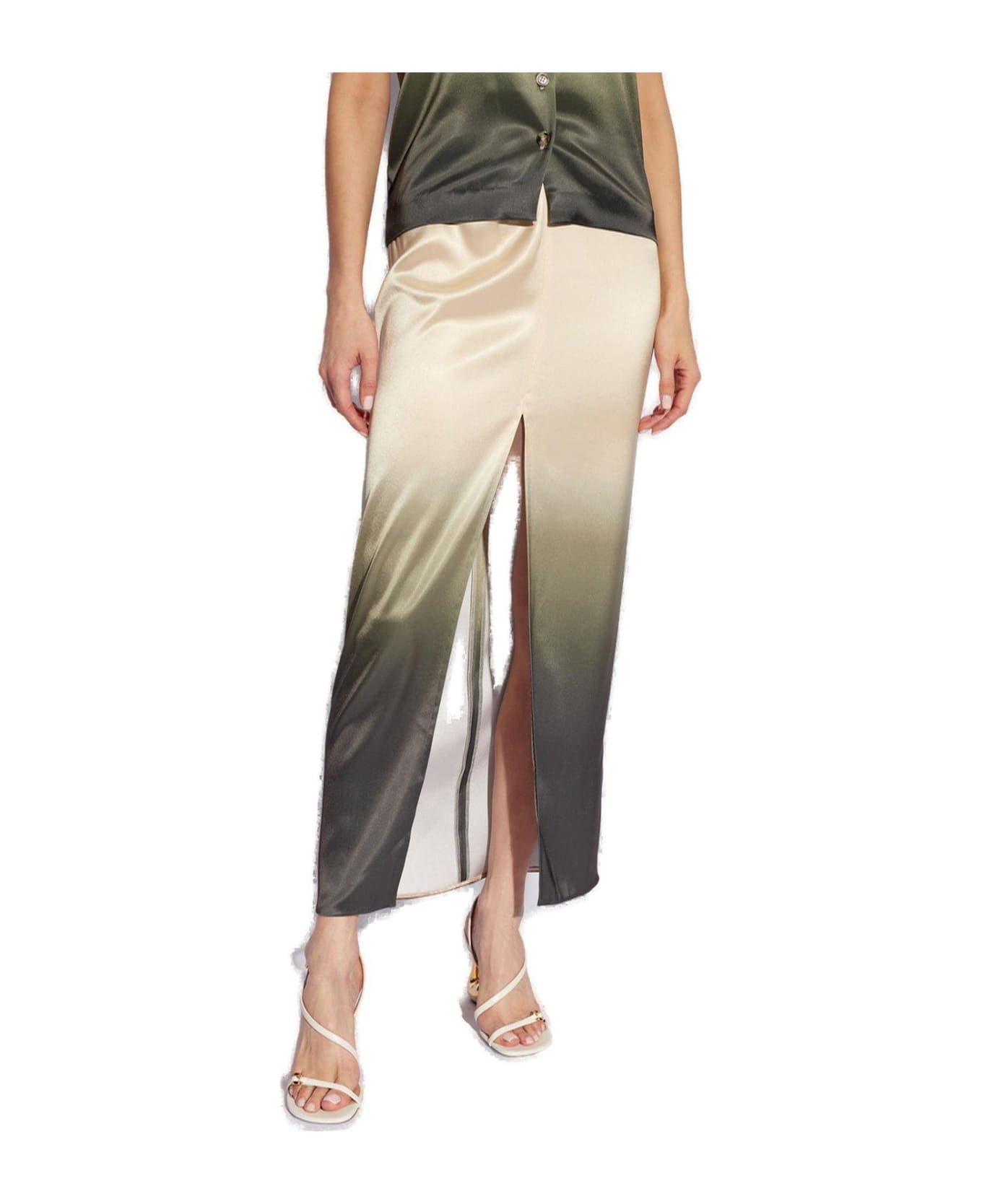 Nanushka Lianne Gradient Effect Midi Skirt - Green