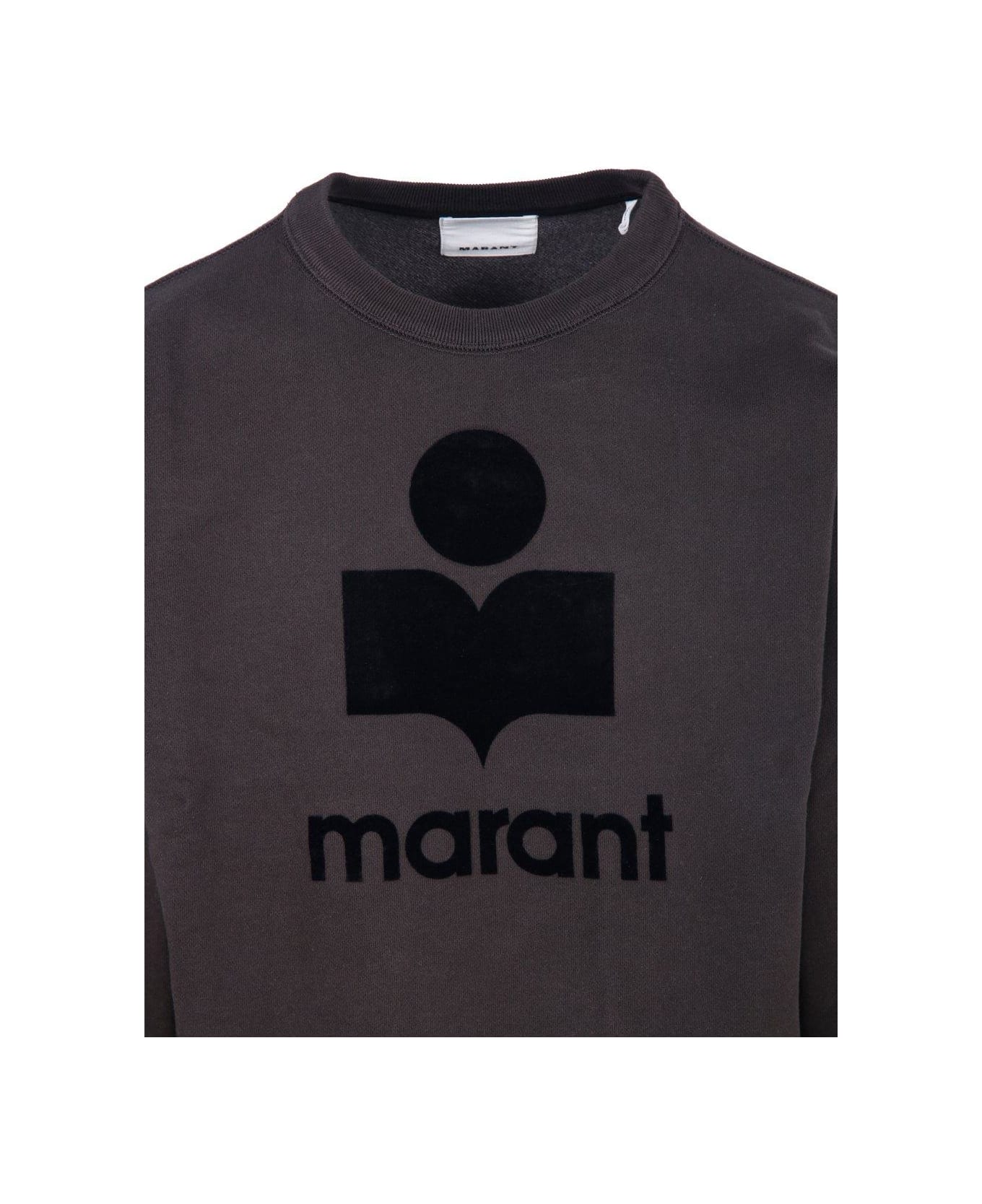 Isabel Marant Logo Printed Crewneck Sweatshirt - Black