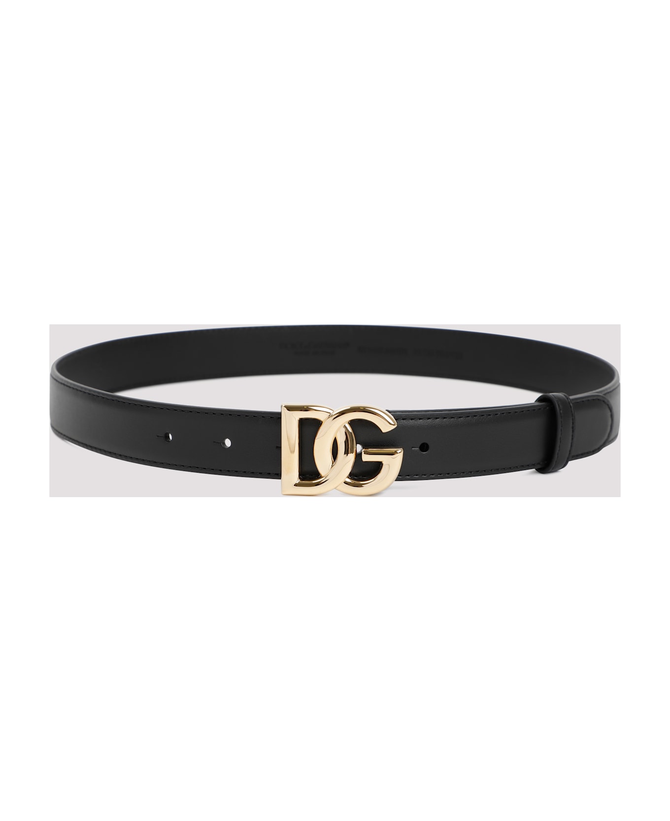 Dolce 
Gabbana Logo Leather Belt - Nero