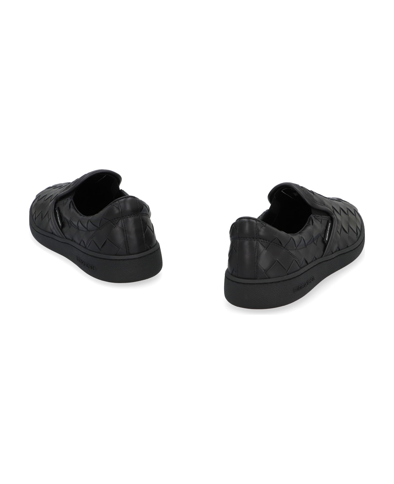 Bottega Veneta Sawyer Leather Sneakers - black