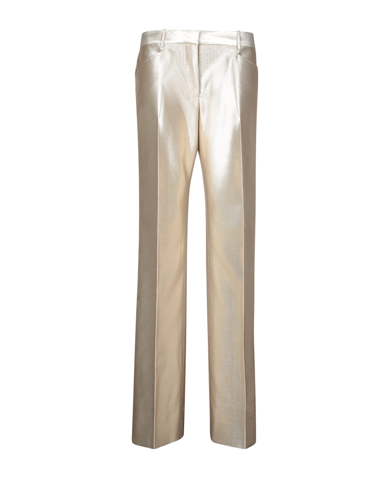 Tom Ford Gold Low Waist Lurex Pants - Metallic