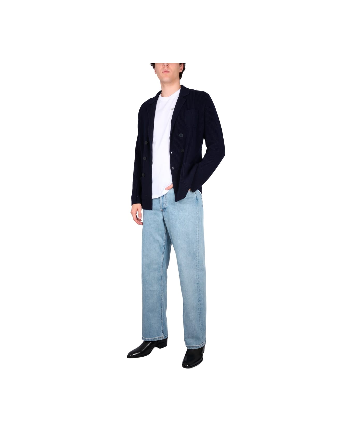 Ballantyne Double-breasted Cardigan Jacket - BLUE