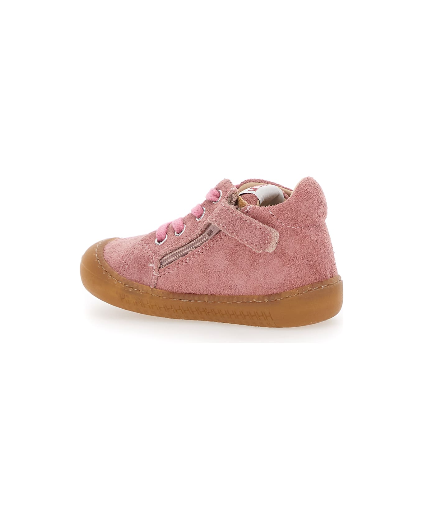 Pom d
Api Pink Sneaker With Logo Printed On The Tongue In Rubber Baby - Pink シューズ