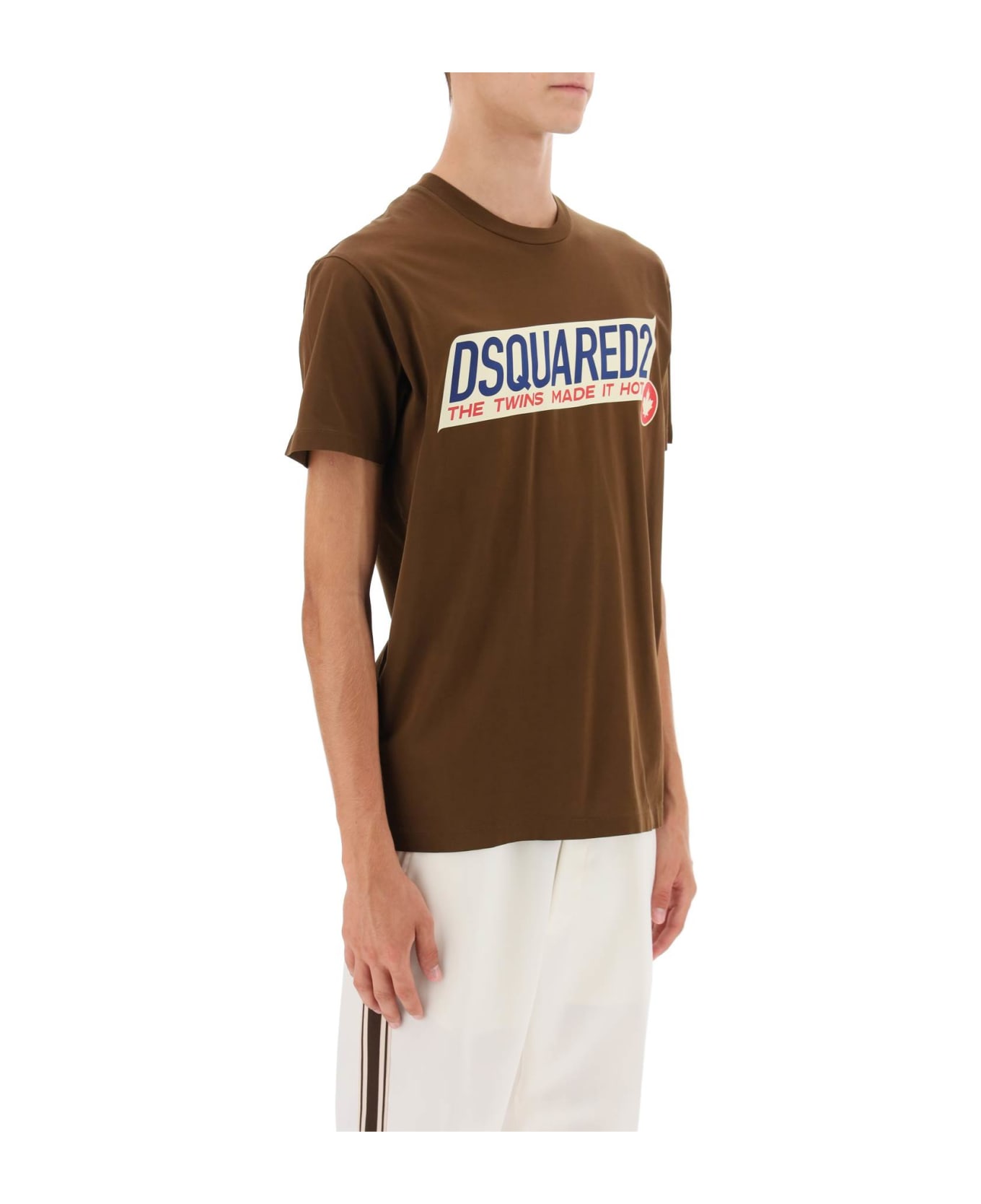 Dsquared2 Cool Fit Printed Tee - BROWN