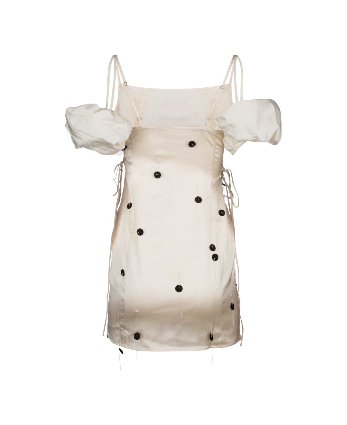 Jacquemus Puffed Sleeve Mini Dress - White