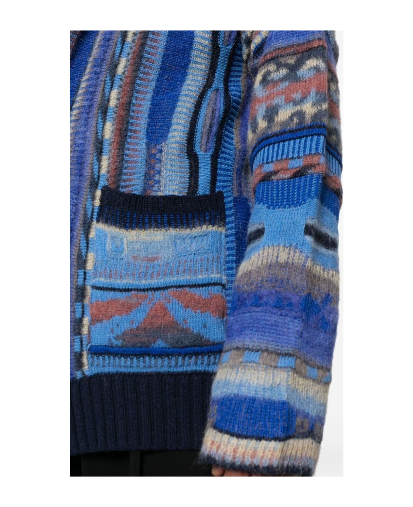 Laneus Blue Wool Blend Cardigan - Variante