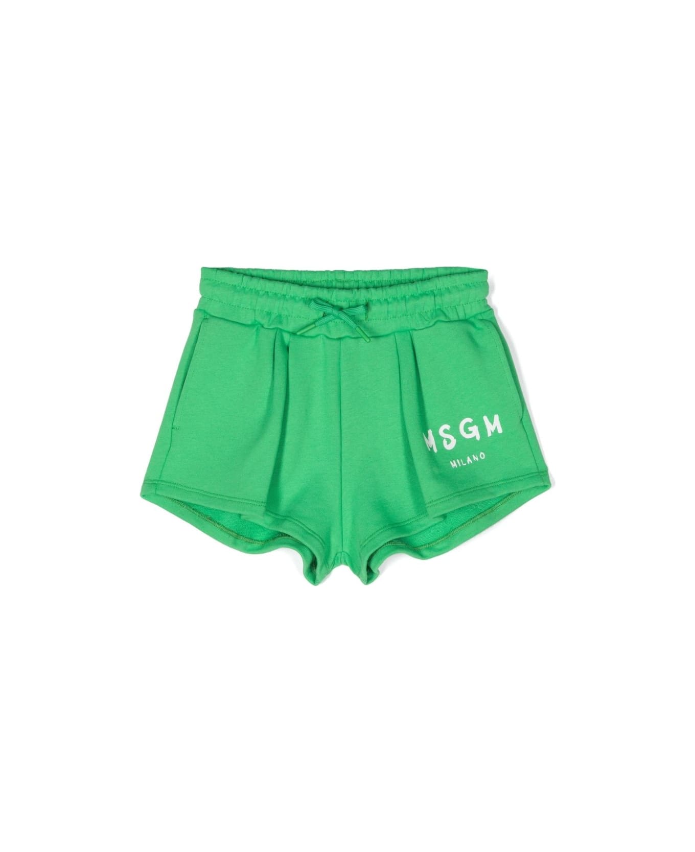 MSGM Shorts Con Logo - Green ボトムス