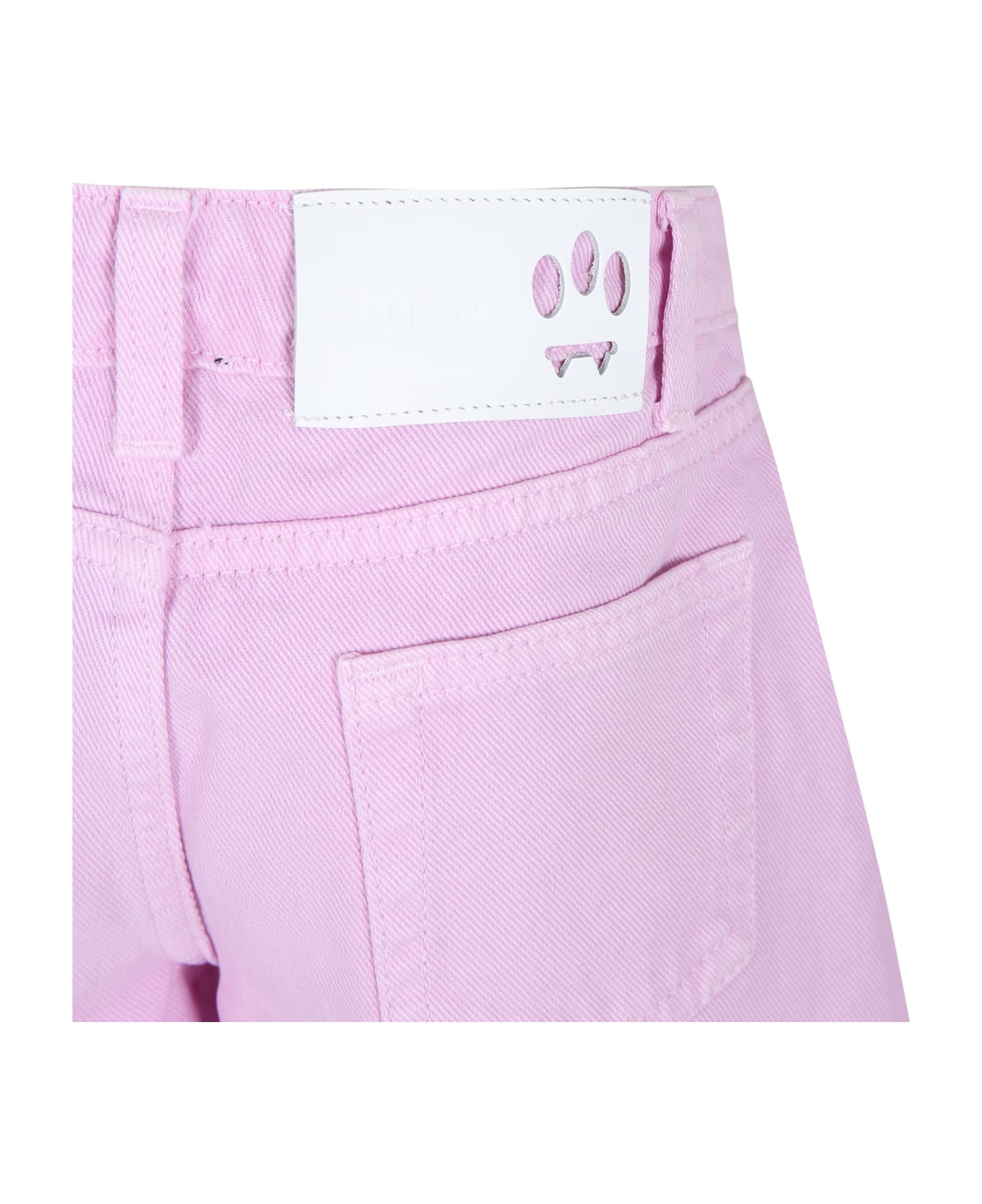 Barrow Pink Shorts For Girl With Smiley - Pink ボトムス